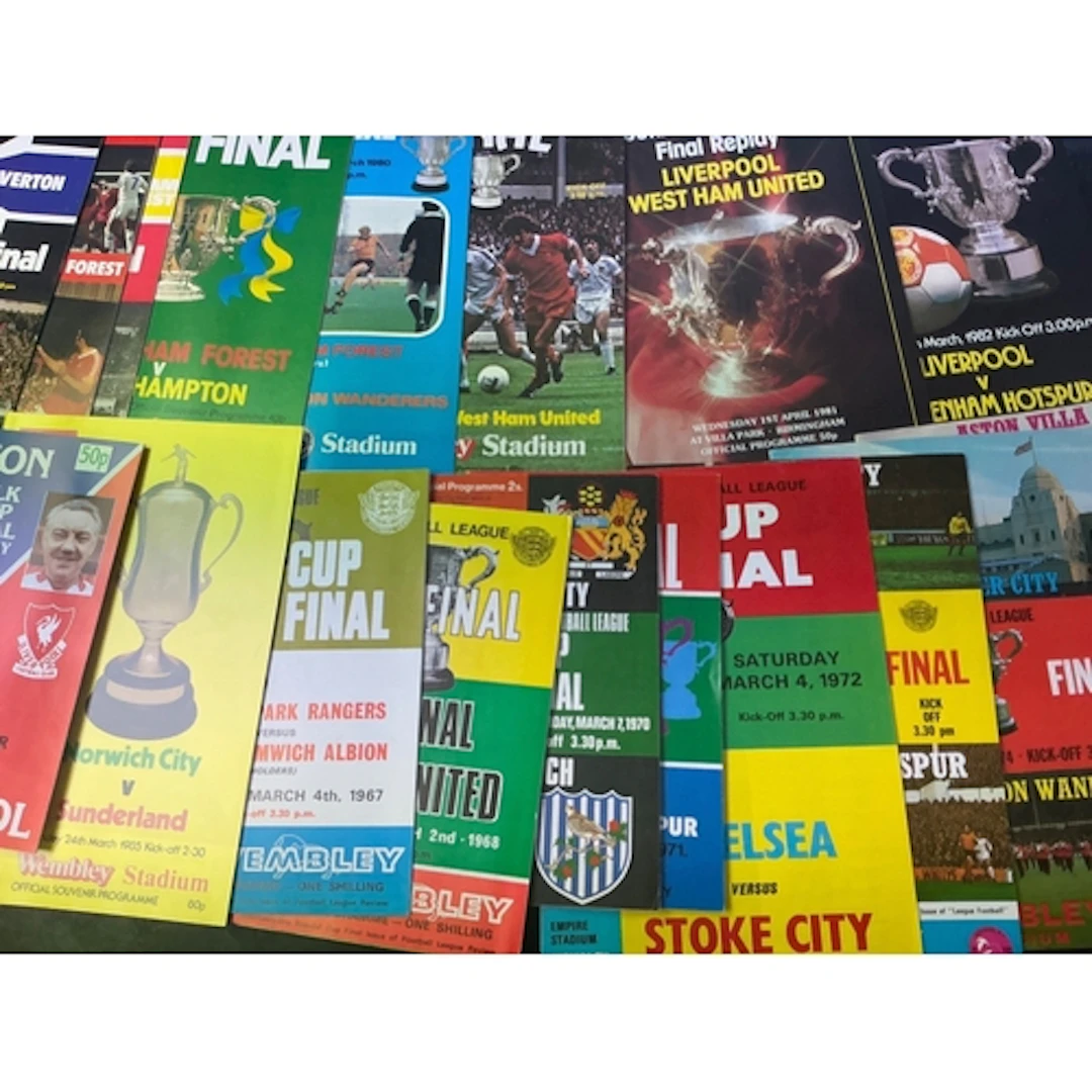 League Cup Final Football Programme Collection: Complete run...