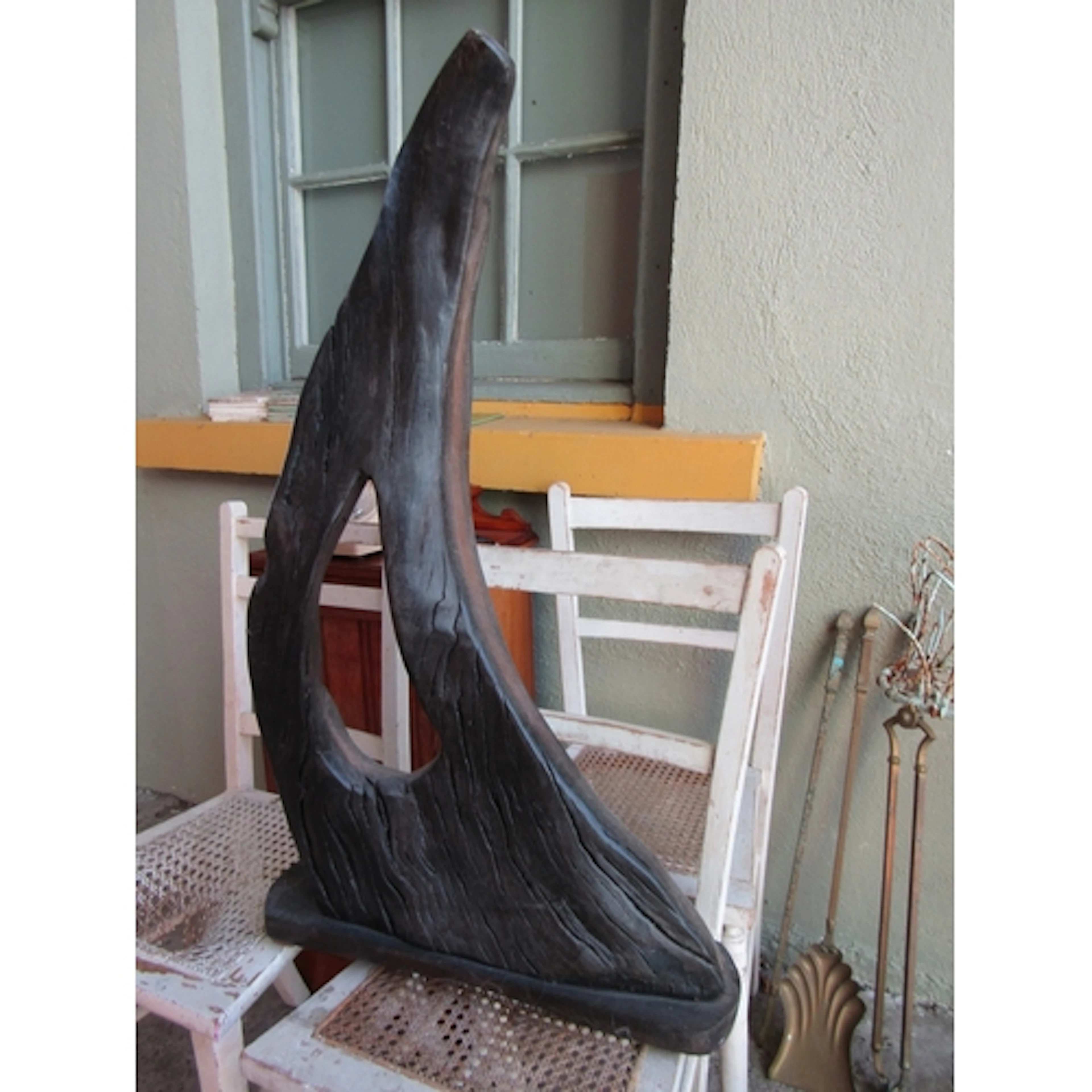 Ancient Bog Oak Sculpture Approximately 30 Inches High