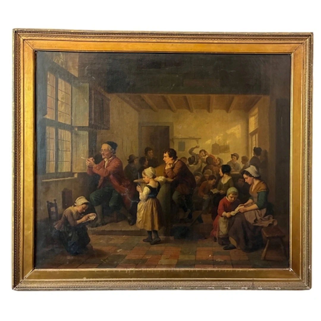 Basille De Loose (Belgian, 1809-1885) - The Classroom, Bruss...