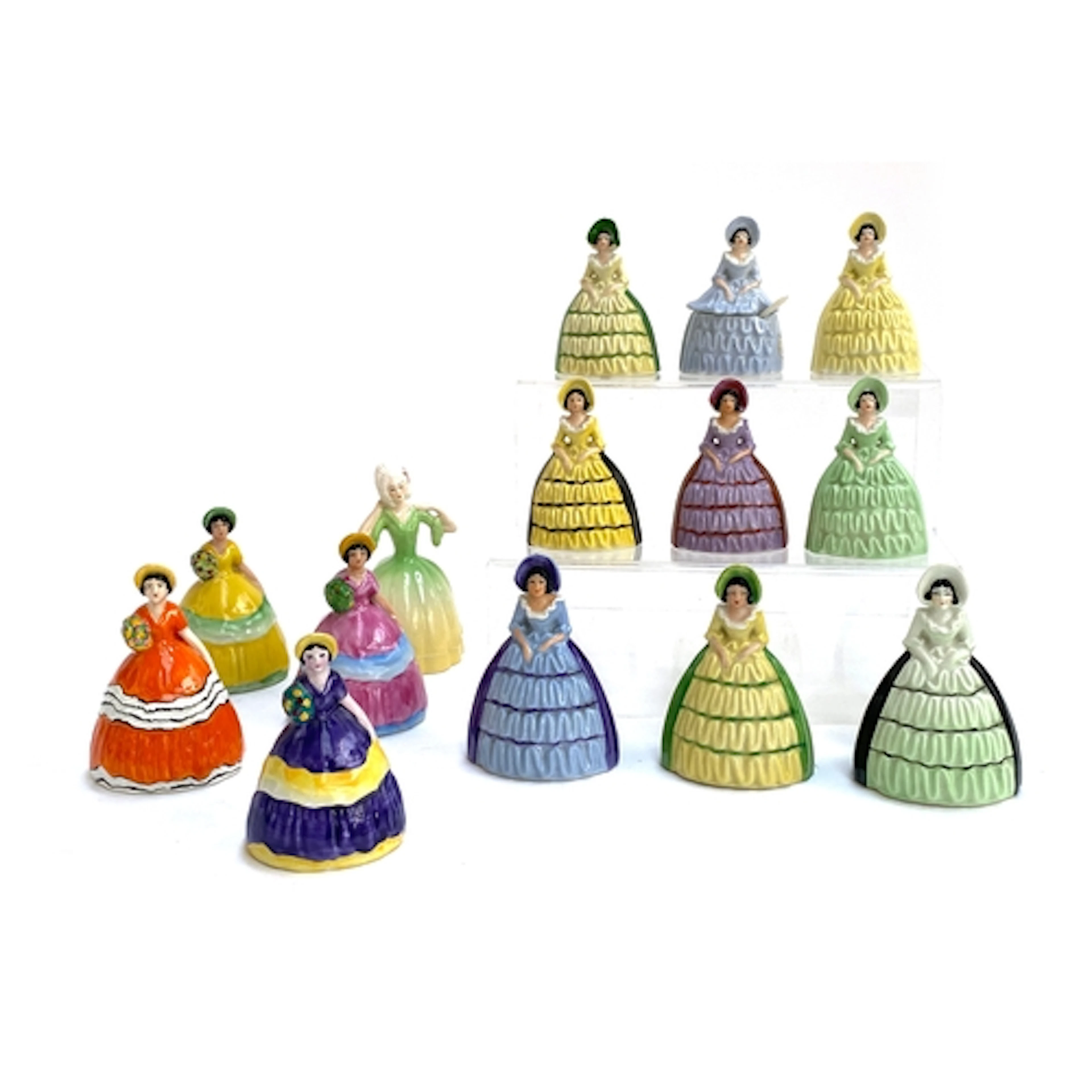 A collection of W&R Carlton Ware 'Crinoline Lady' ceramics t...