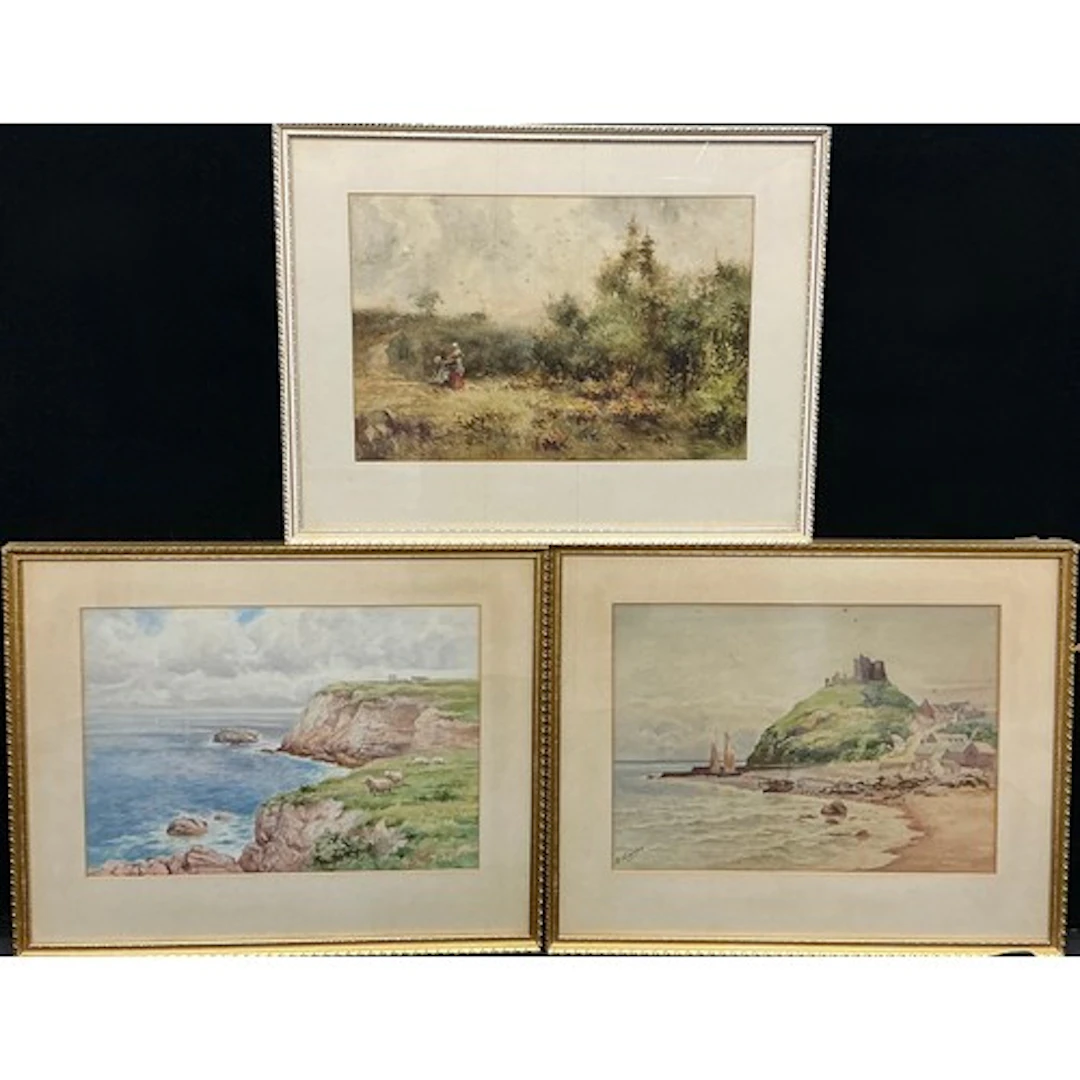 George Barker (1858-1911) A pair, The North East Coast sig...