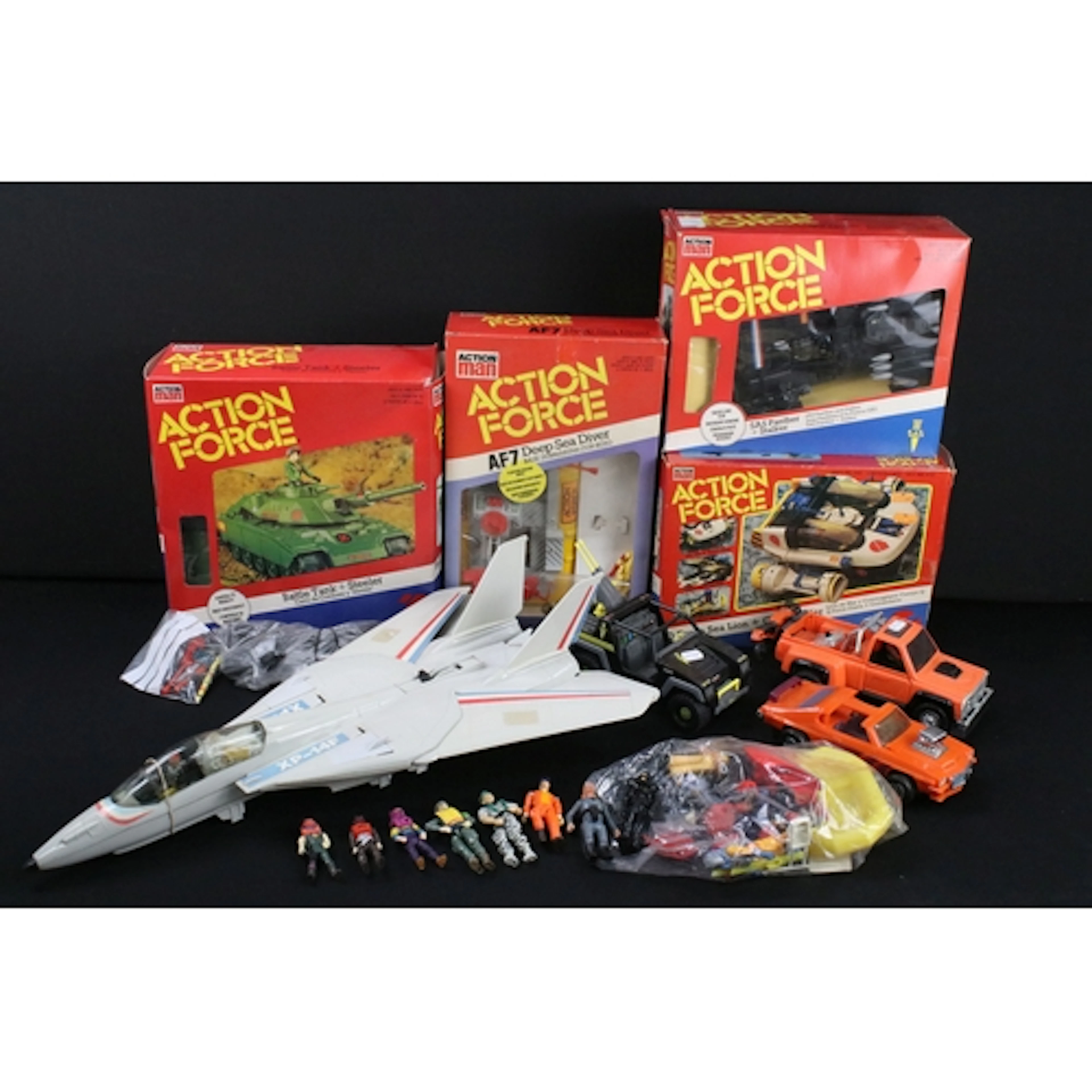 Four boxed Action Man Action Force vehicles to include SAS P...
