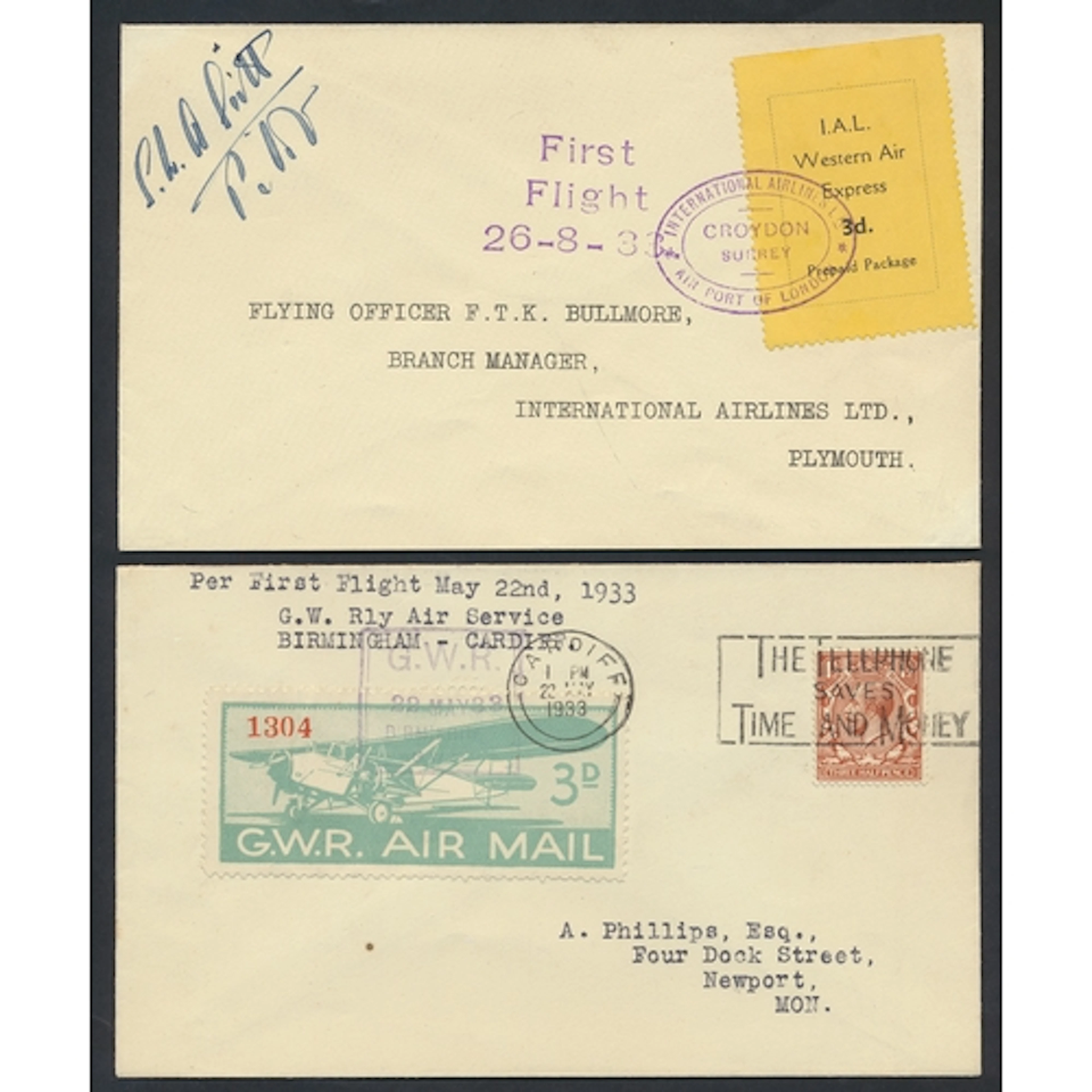 An interesting selection of KGV-QEII flight covers on stockc...