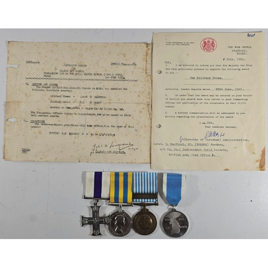 The Military Cross (George VI issue), engraved on the revers...