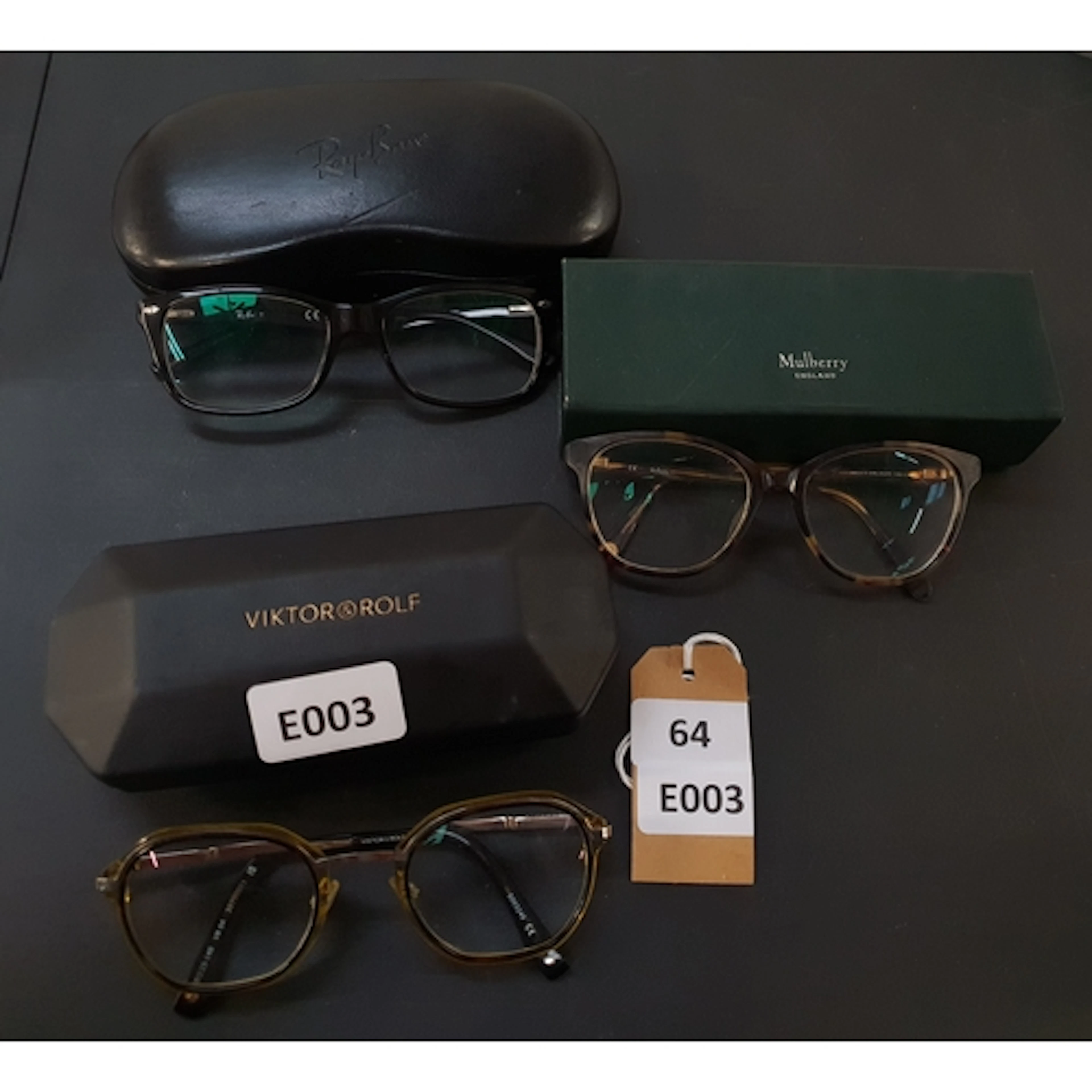 THREE PAIRS OF PRESCRIPTION GLASSES INC. VIKTOR & ROLF, MULB...