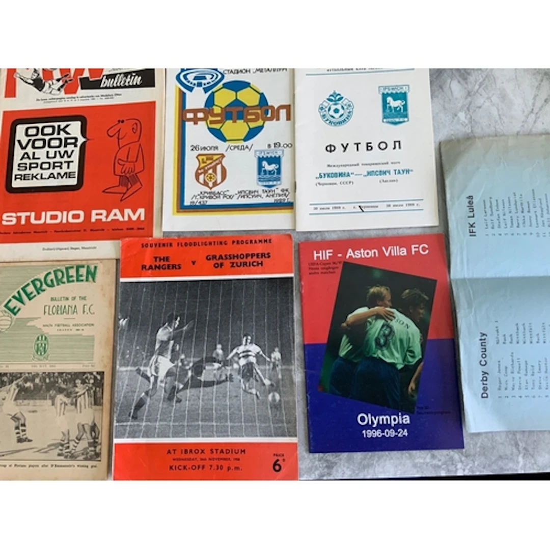 English Club v Foreign Club Football Programmes: Wide range ...