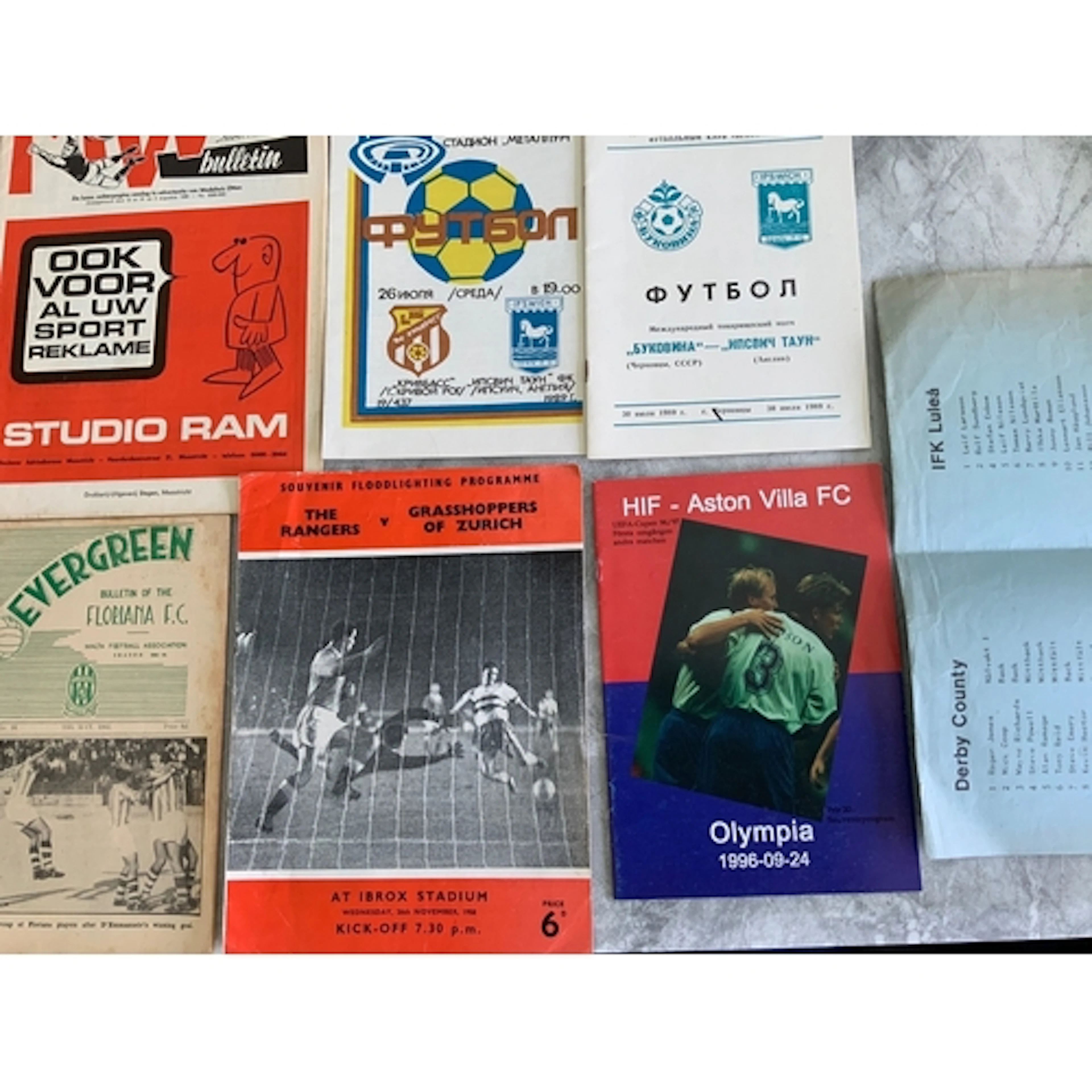 English Club v Foreign Club Football Programmes: Wide range ...