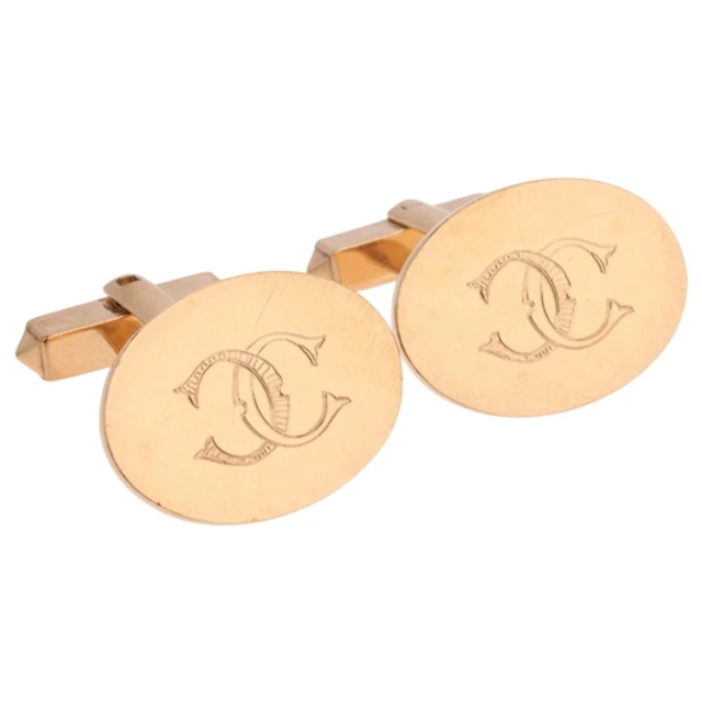 A pair of Vintage 9ct gold cufflinks, Mappin & Webb Ltd, Bir...