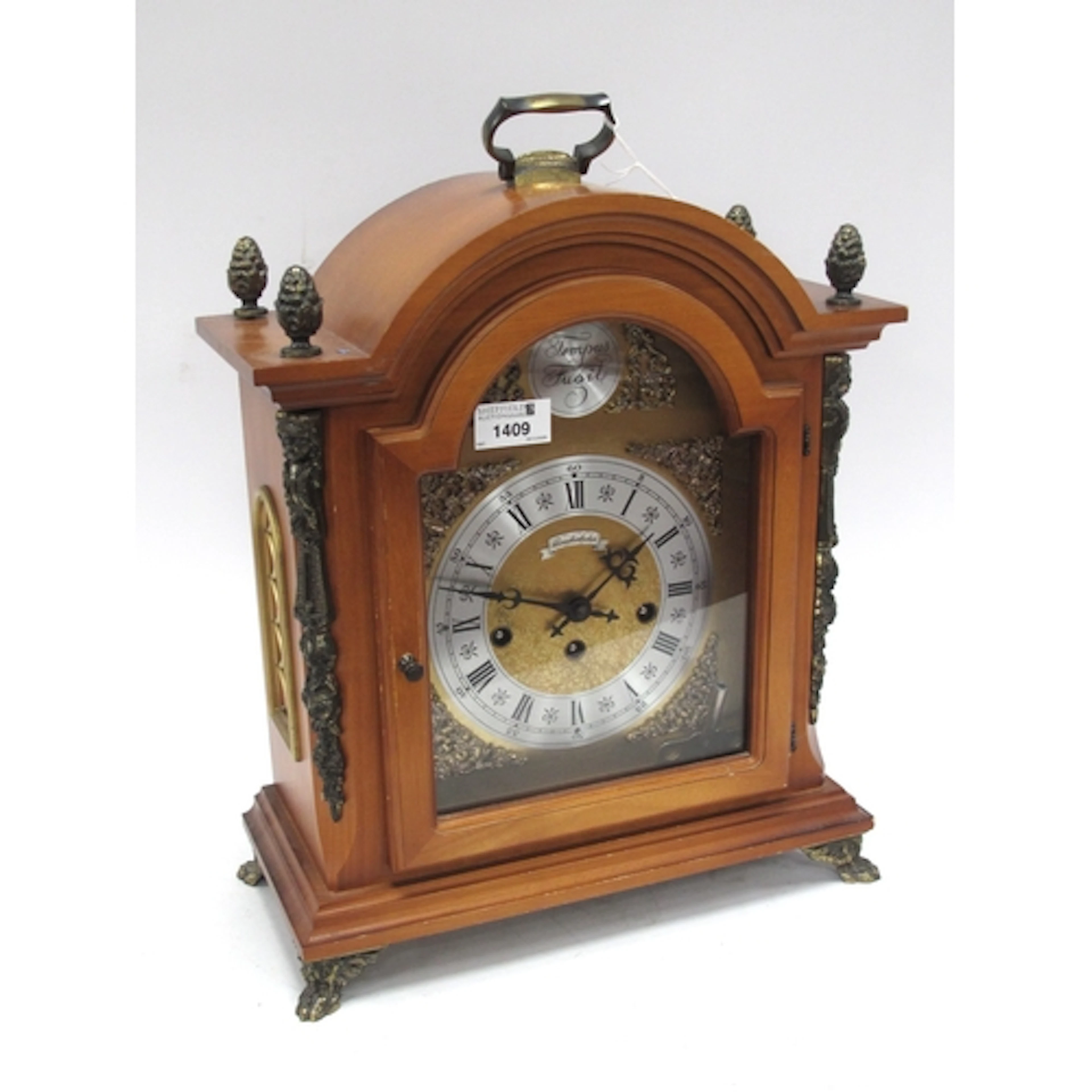 German bracket-style mantel clock by Emil Schmeckenbecher, h...