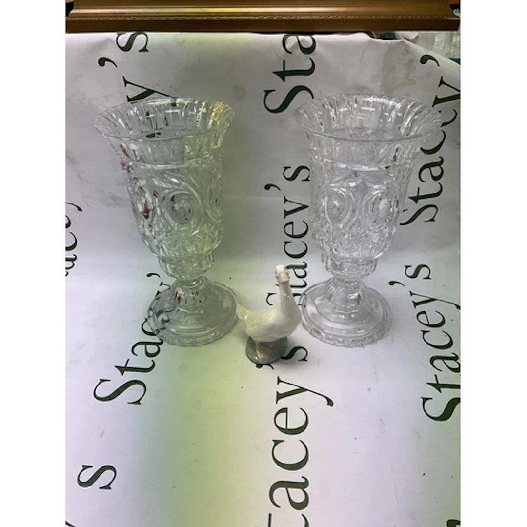 Two candle holders and a Nao duckling NO RESERVE