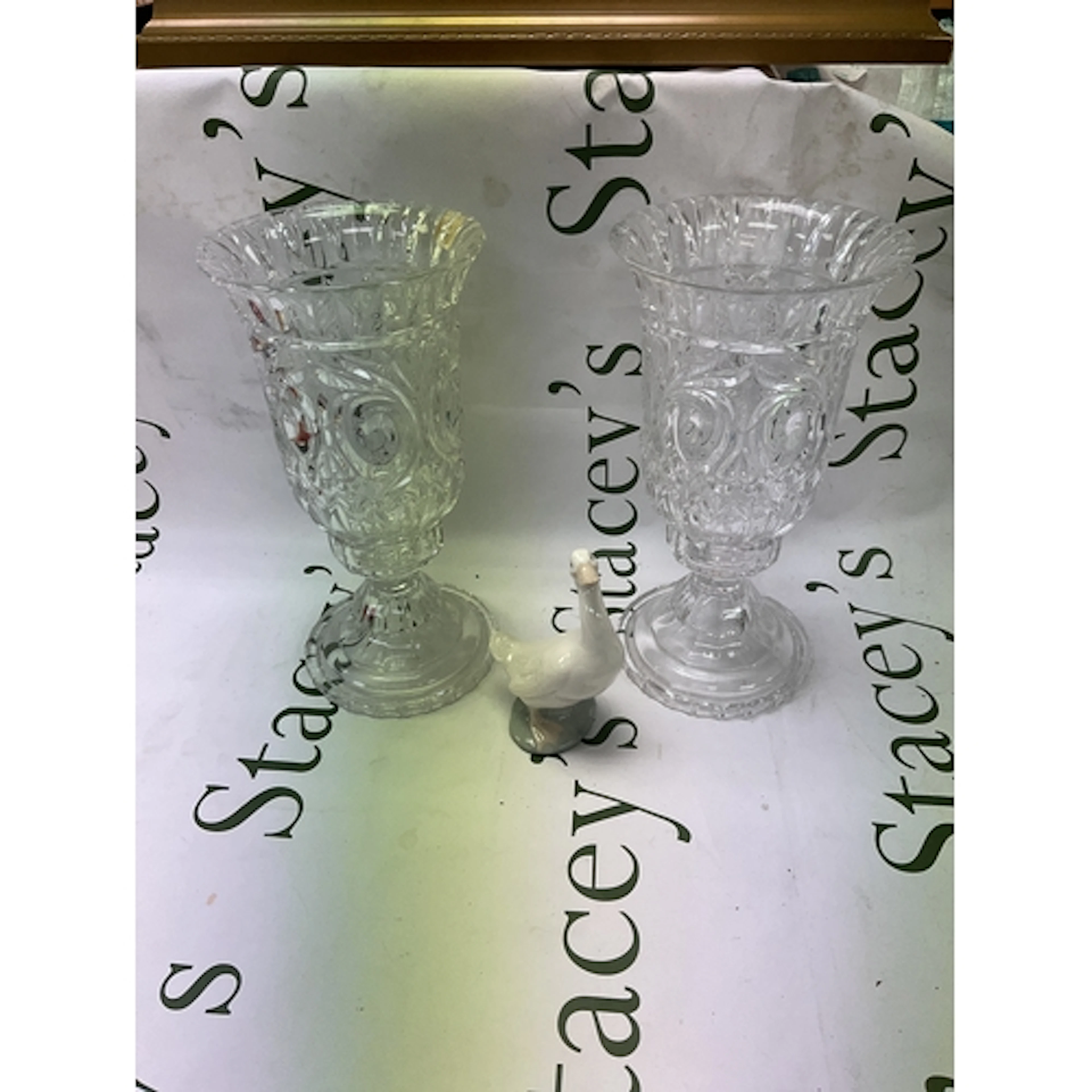 Two candle holders and a Nao duckling NO RESERVE