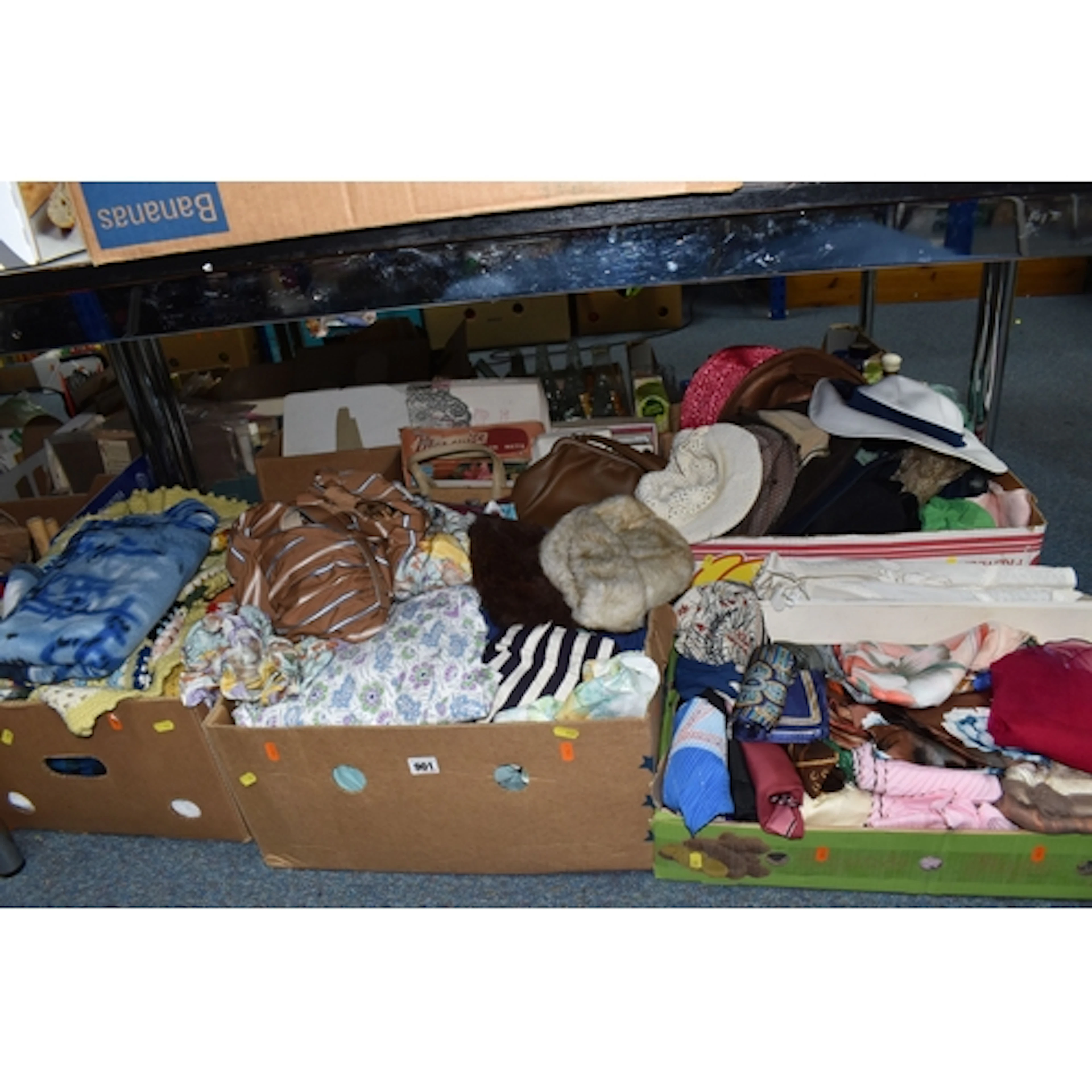 FIVE BOXES OF ASSORTED VINATGE WOMEN'S ACCESSORIES to includ...