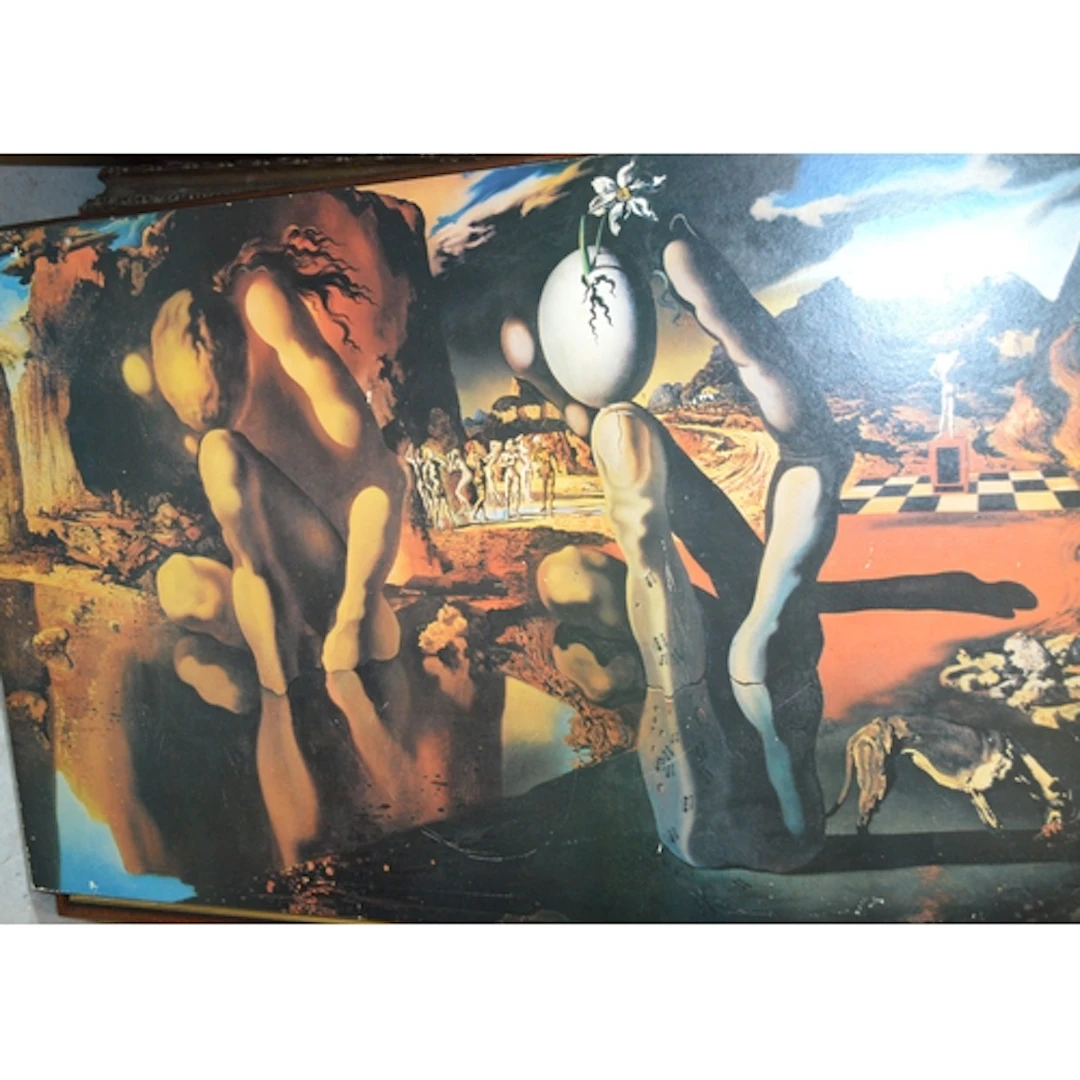 After Salvador Dali, colour print laid onto board, titled ' ...