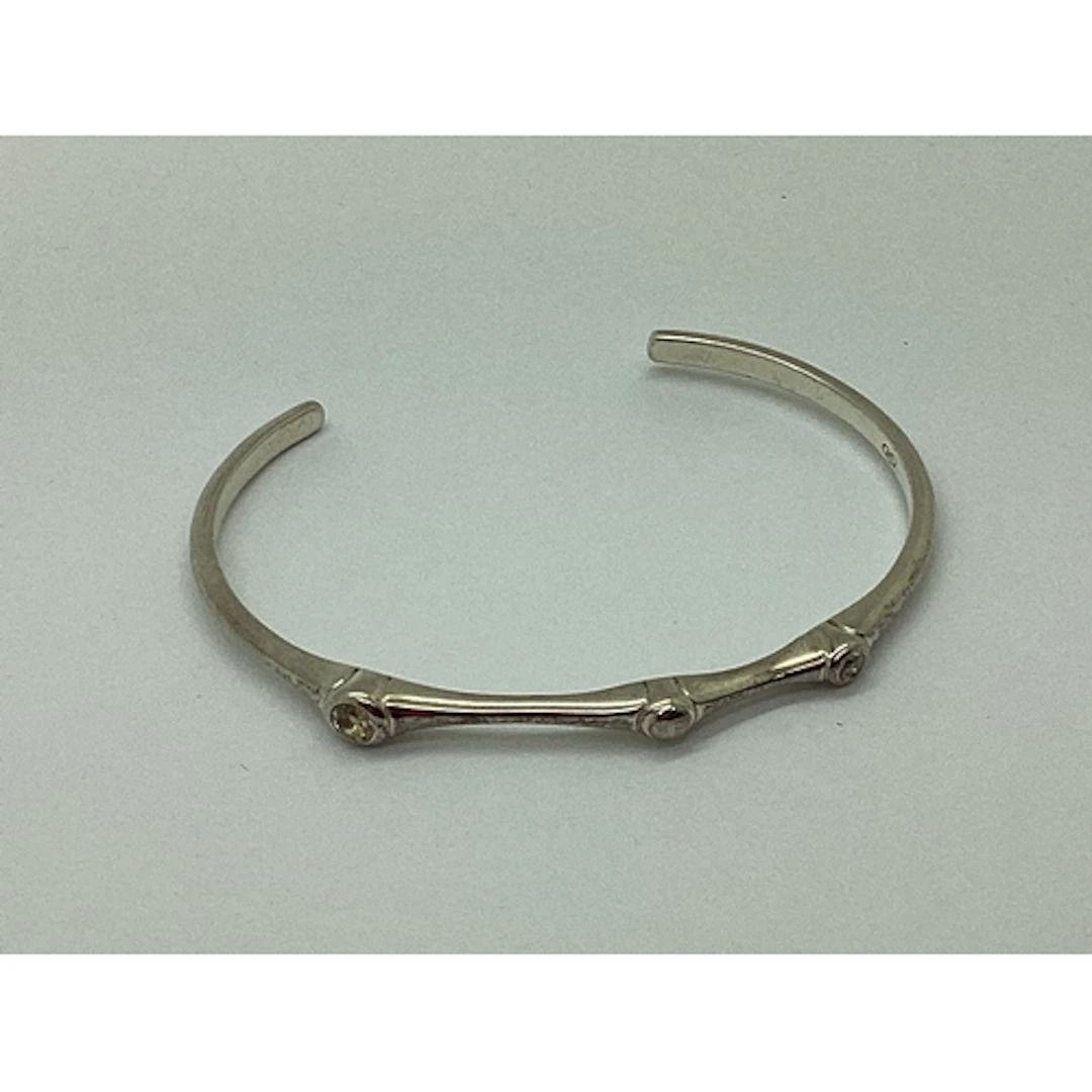 Links of London; A Modern Hallmarked Silver Dainty Bangle, w...