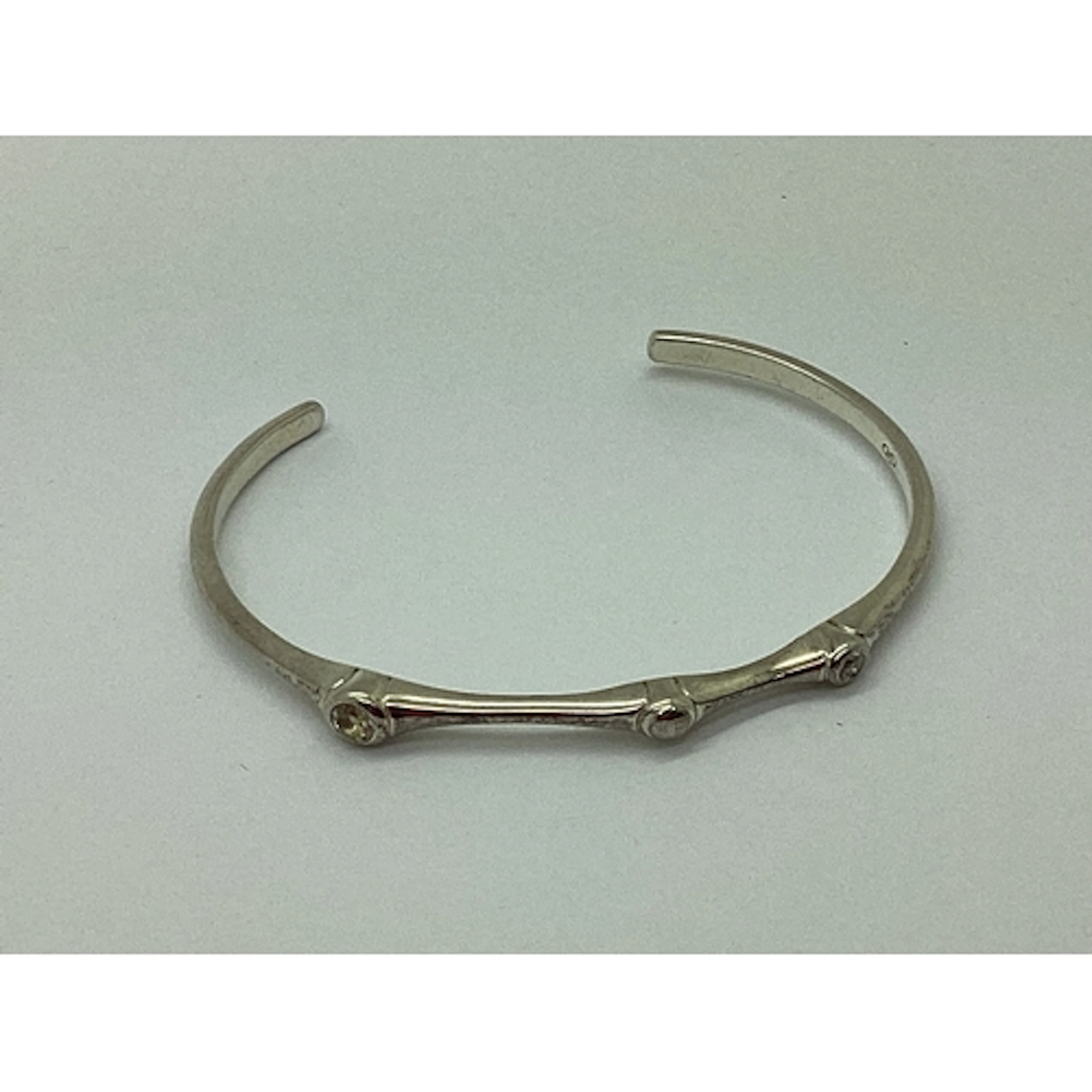 Links of London; A Modern Hallmarked Silver Dainty Bangle, w...