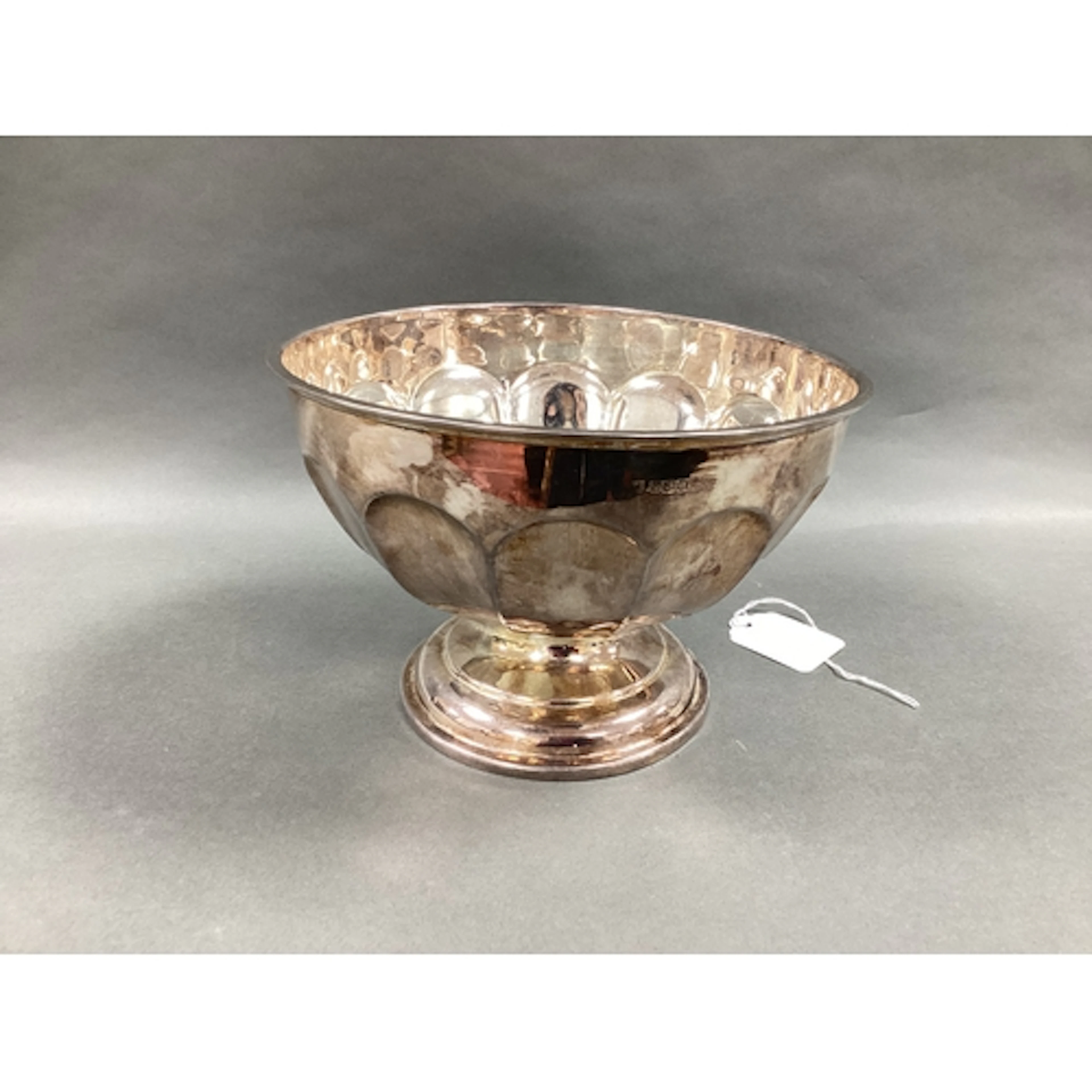 A Hallmarked Silver Footed Bowl, Sheffield 1930, of panelled...