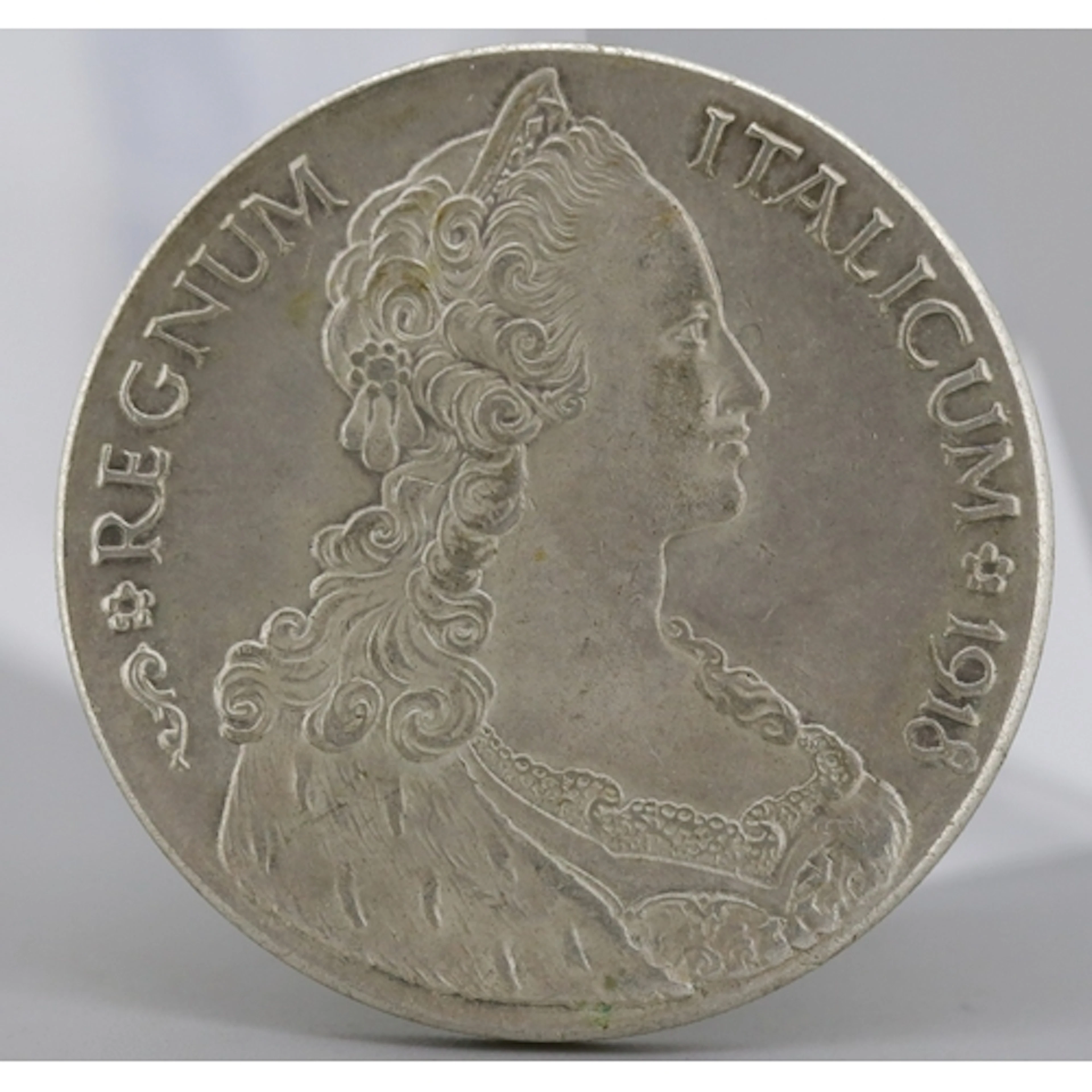 Silver Italian Eritrea Thaler Coin 1918