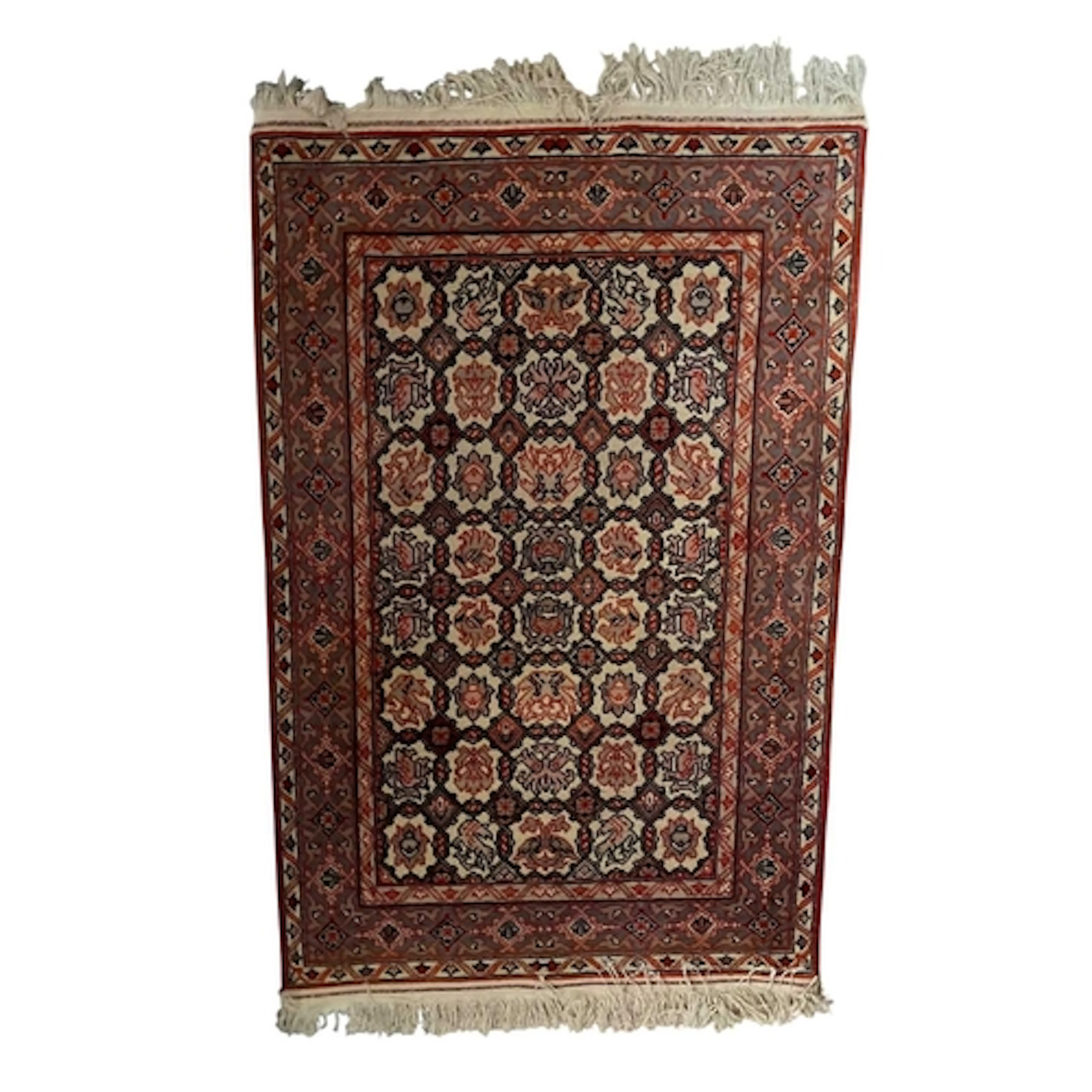 A 20th century North West Persian Saveh floor carpet rug. Th...
