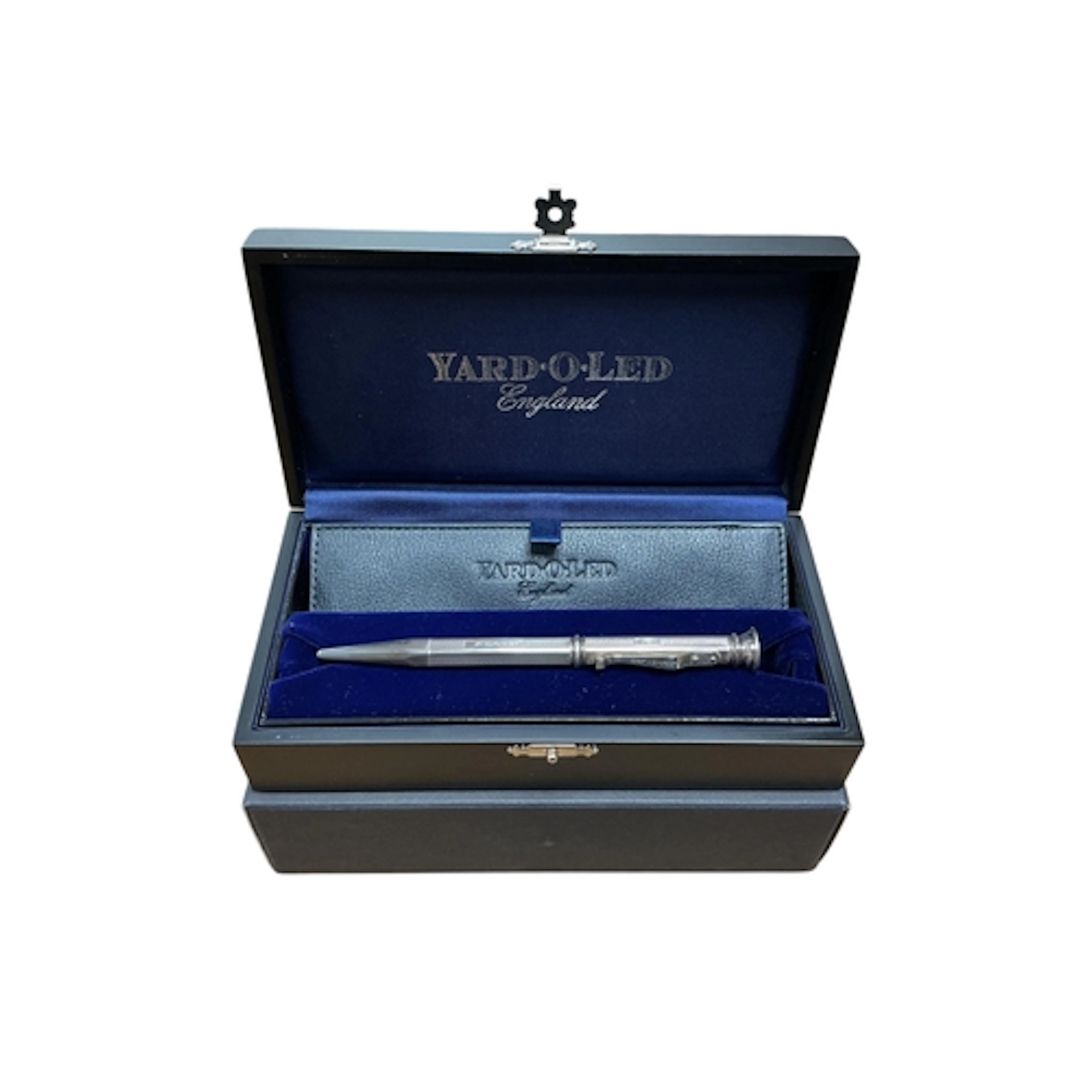A Yard-O-Led faceted Sterling silver ballpen, mint and boxed...