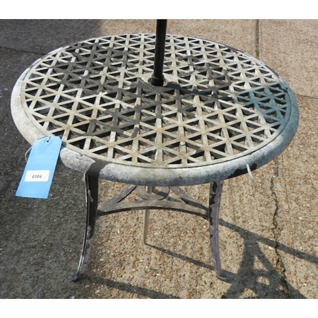 Painted Metal Bistro Table approx. 69cm dia.