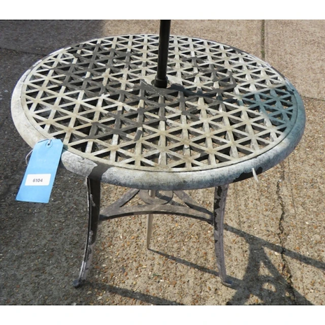 Painted Metal Bistro Table approx. 69cm dia.