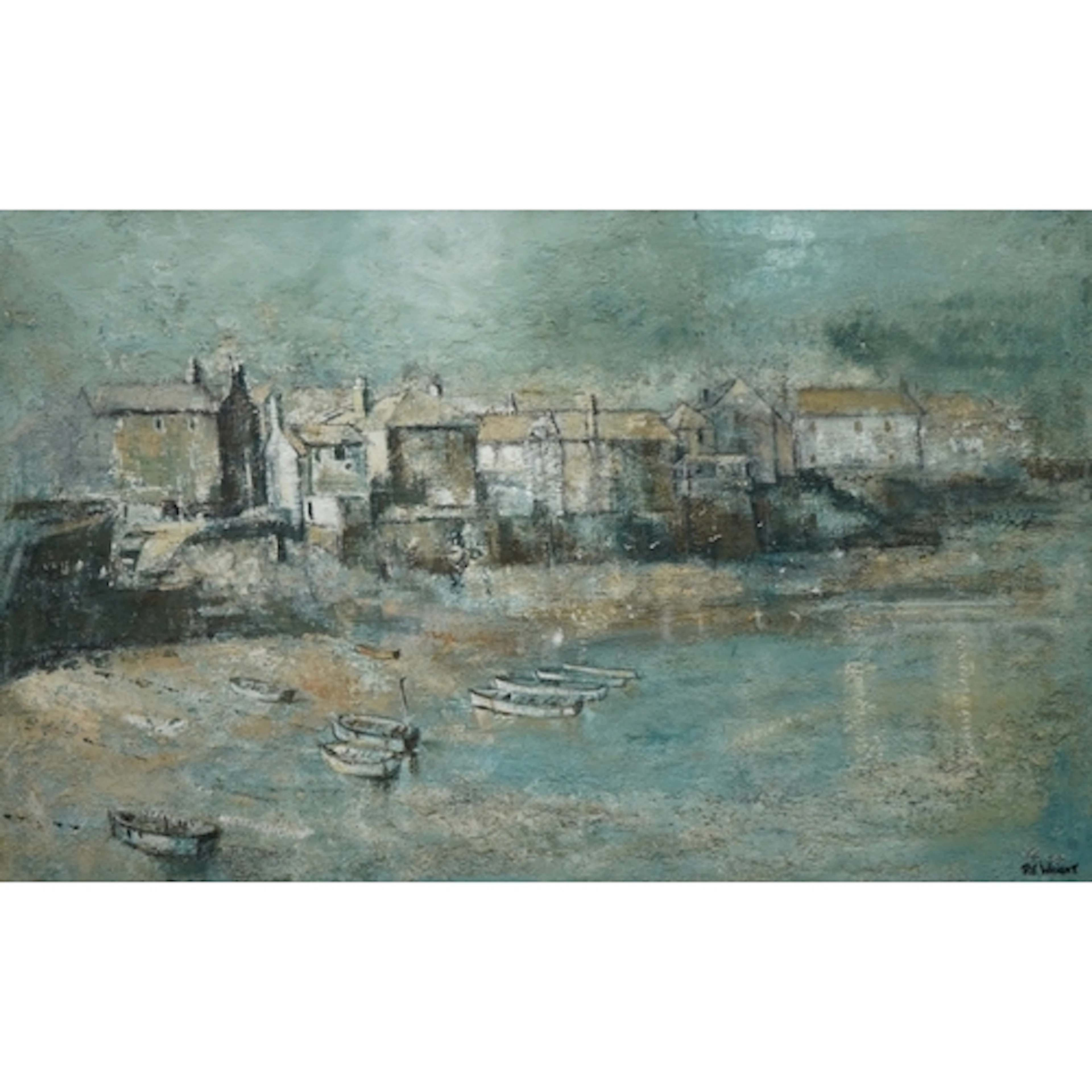 Pamela Entwistle Wright (20th. C), 'Mousehole', a Cornish sc...