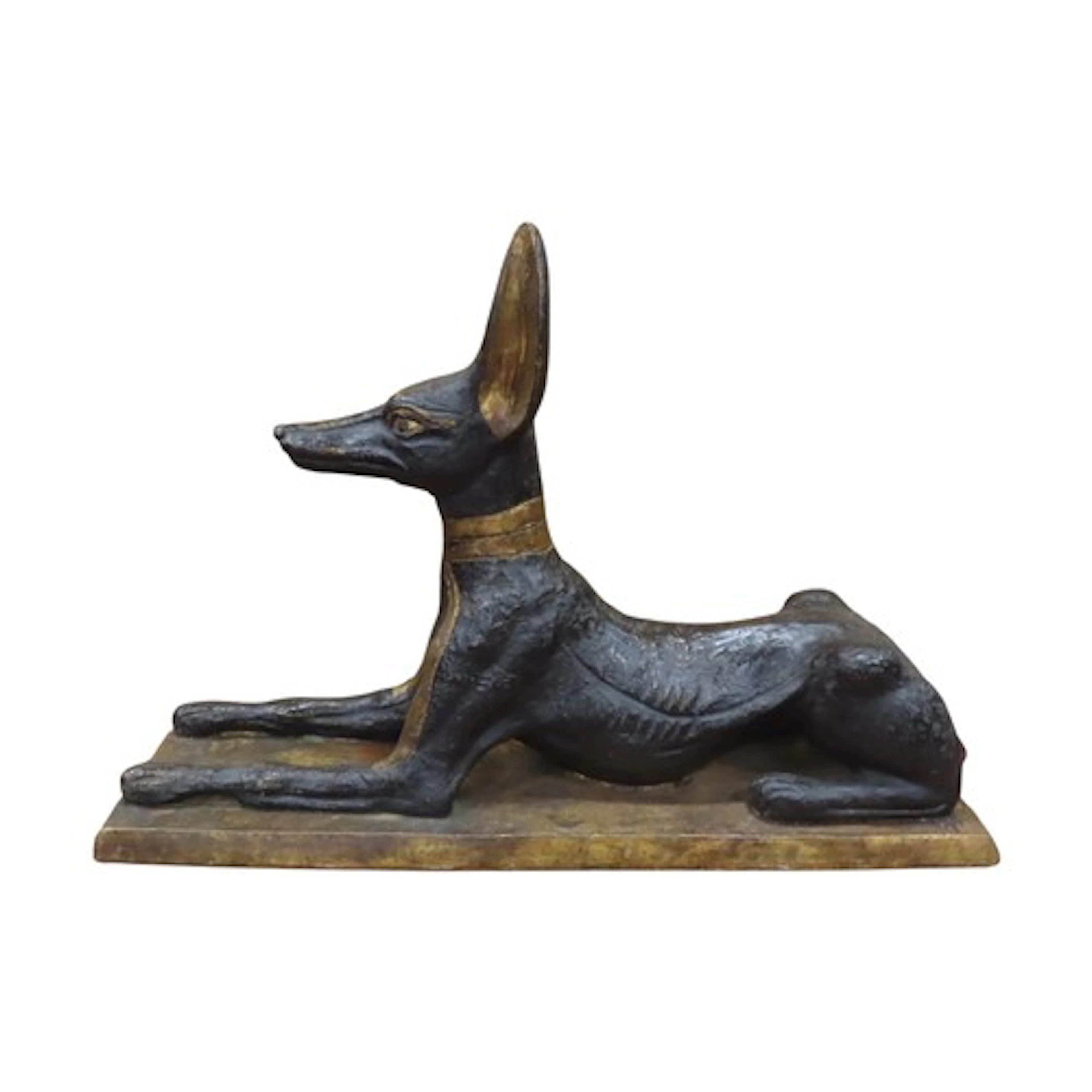 A large and decorative painted and gilt terracotta model of ...