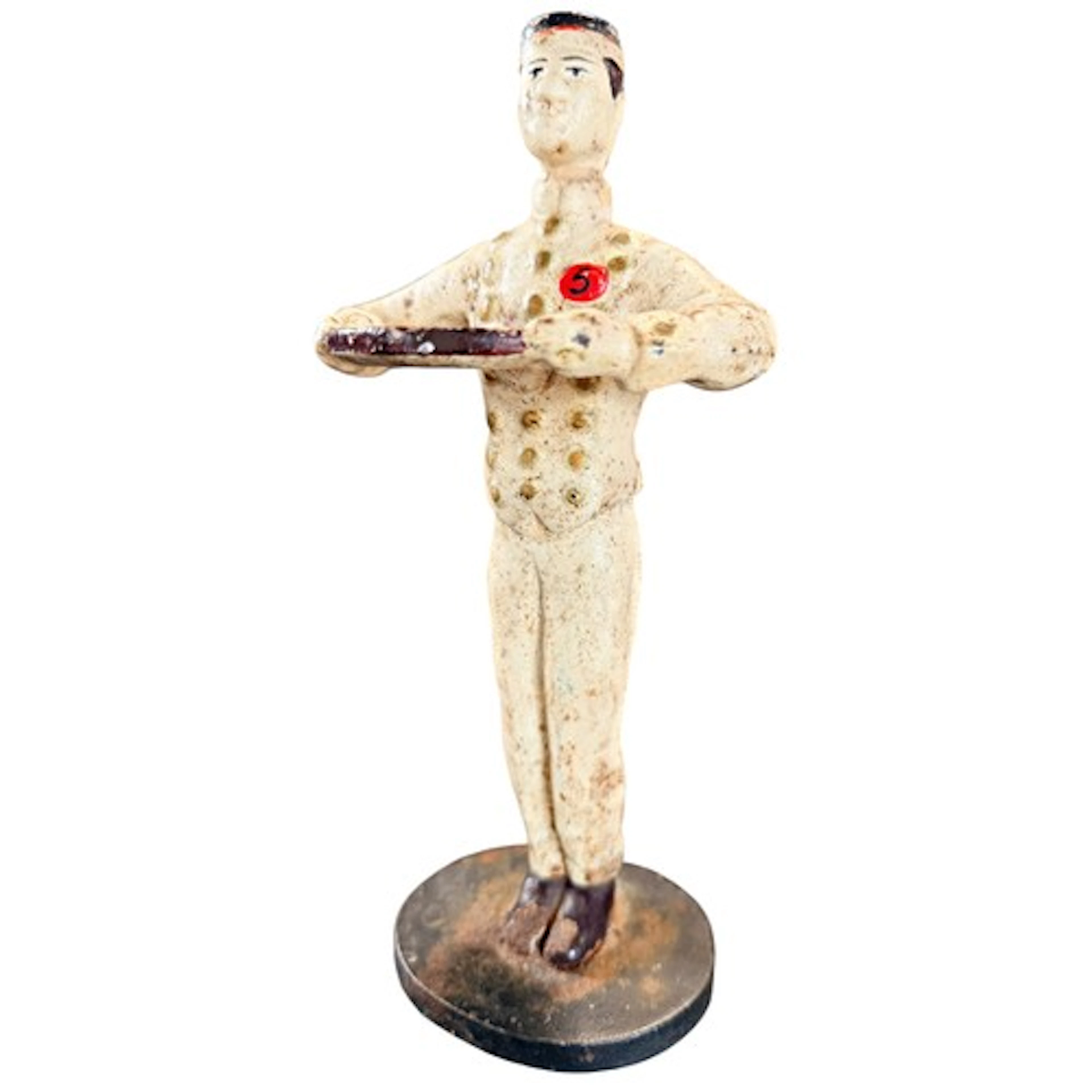 A 20th century painted cast iron Coca Cola waiter, 22cm
