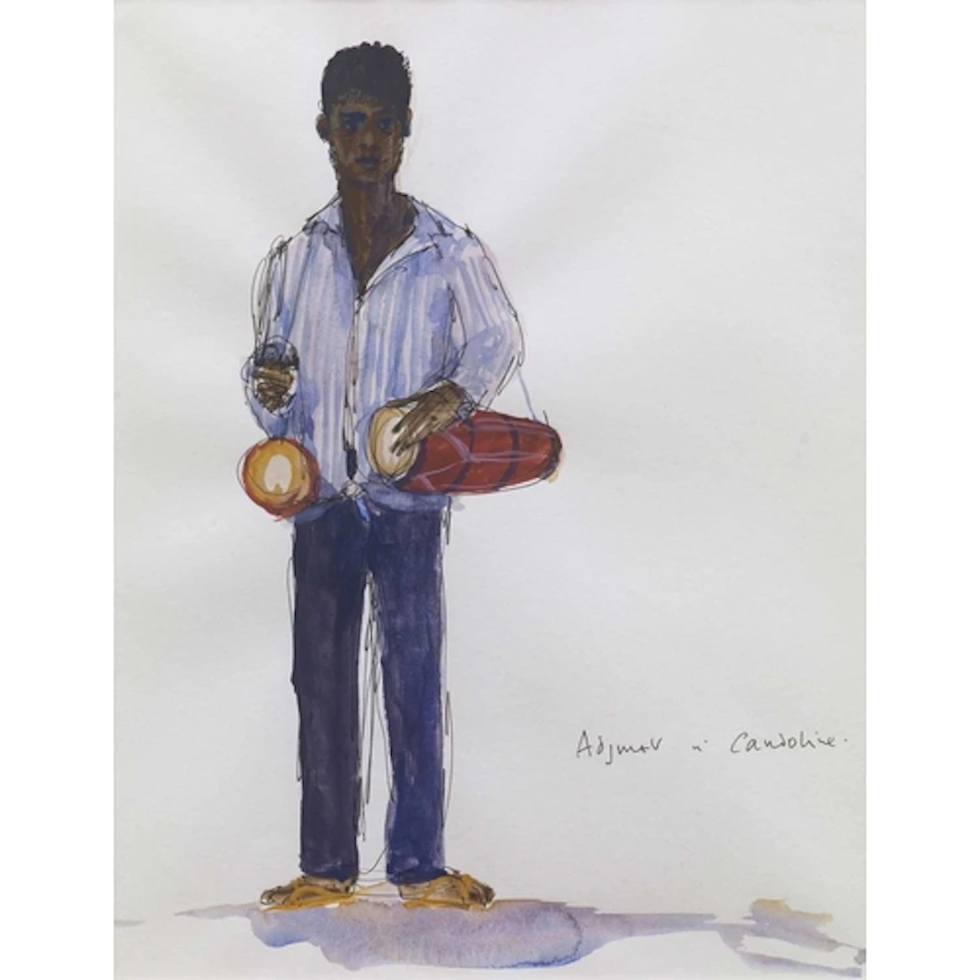 § John MILLER (1931-2002) Adjmet the Drum Seller on Candolin...
