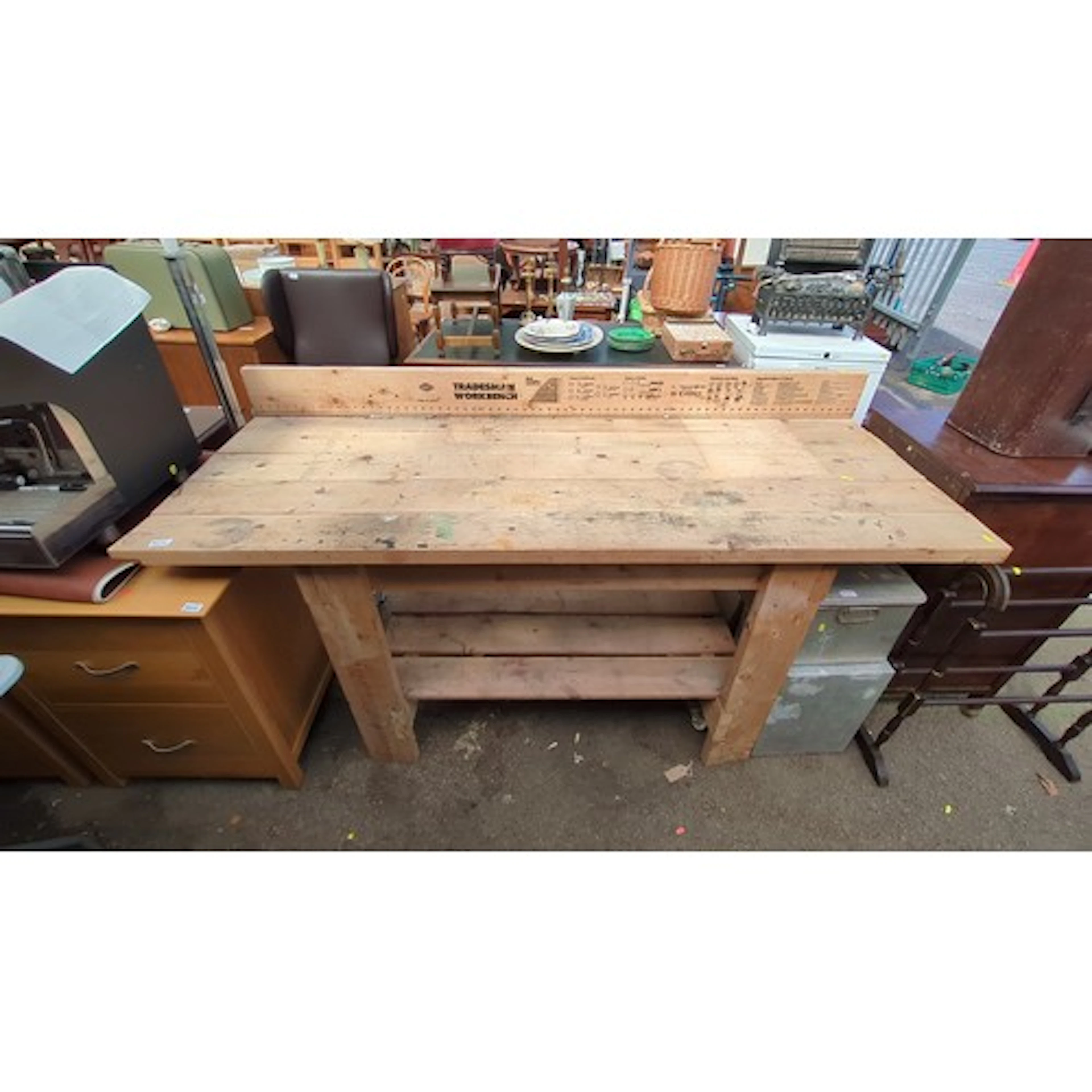 Irving Tradesman workbench, made in Canada—of pine construct...