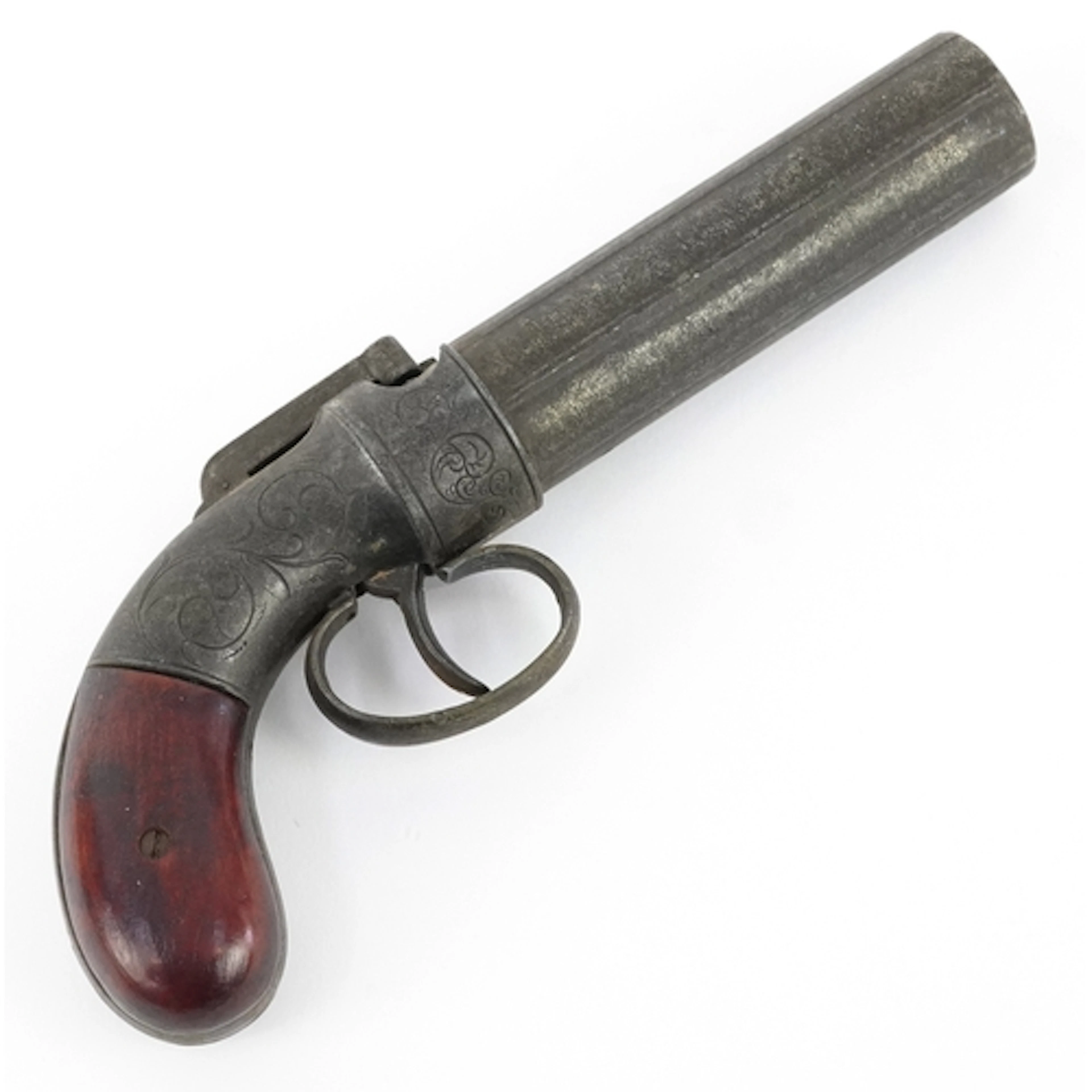 Vintage decorative revolving pepper pot pistol, 23cm in leng...