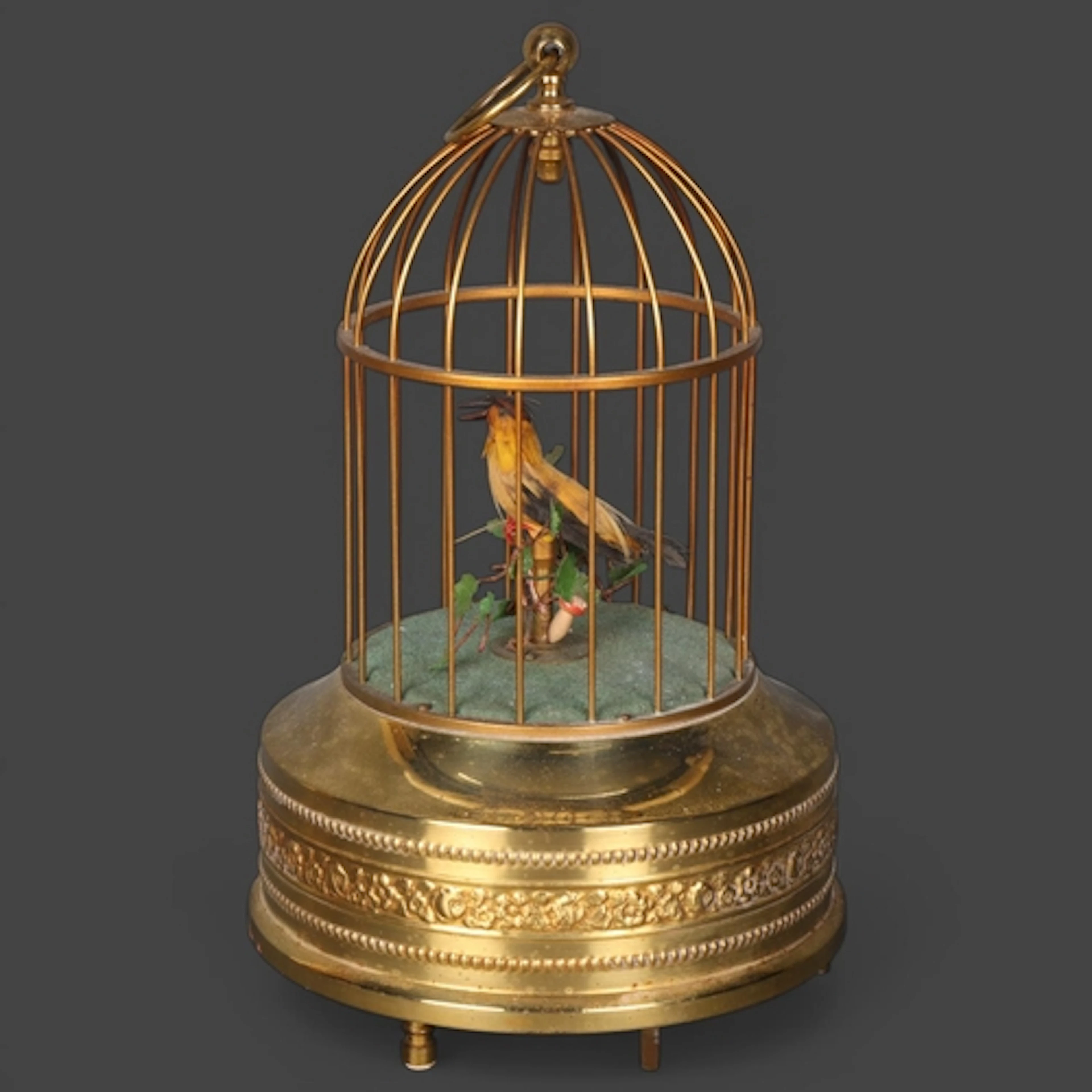 A German singing bird-in-a-cage automaton, probably mid-20th...