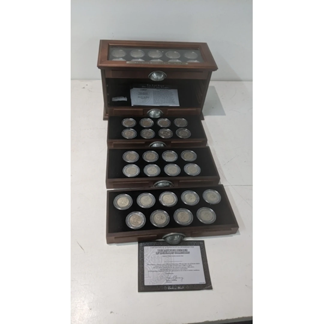 A Danbury mint cased 'The last four decades of the florin' s...