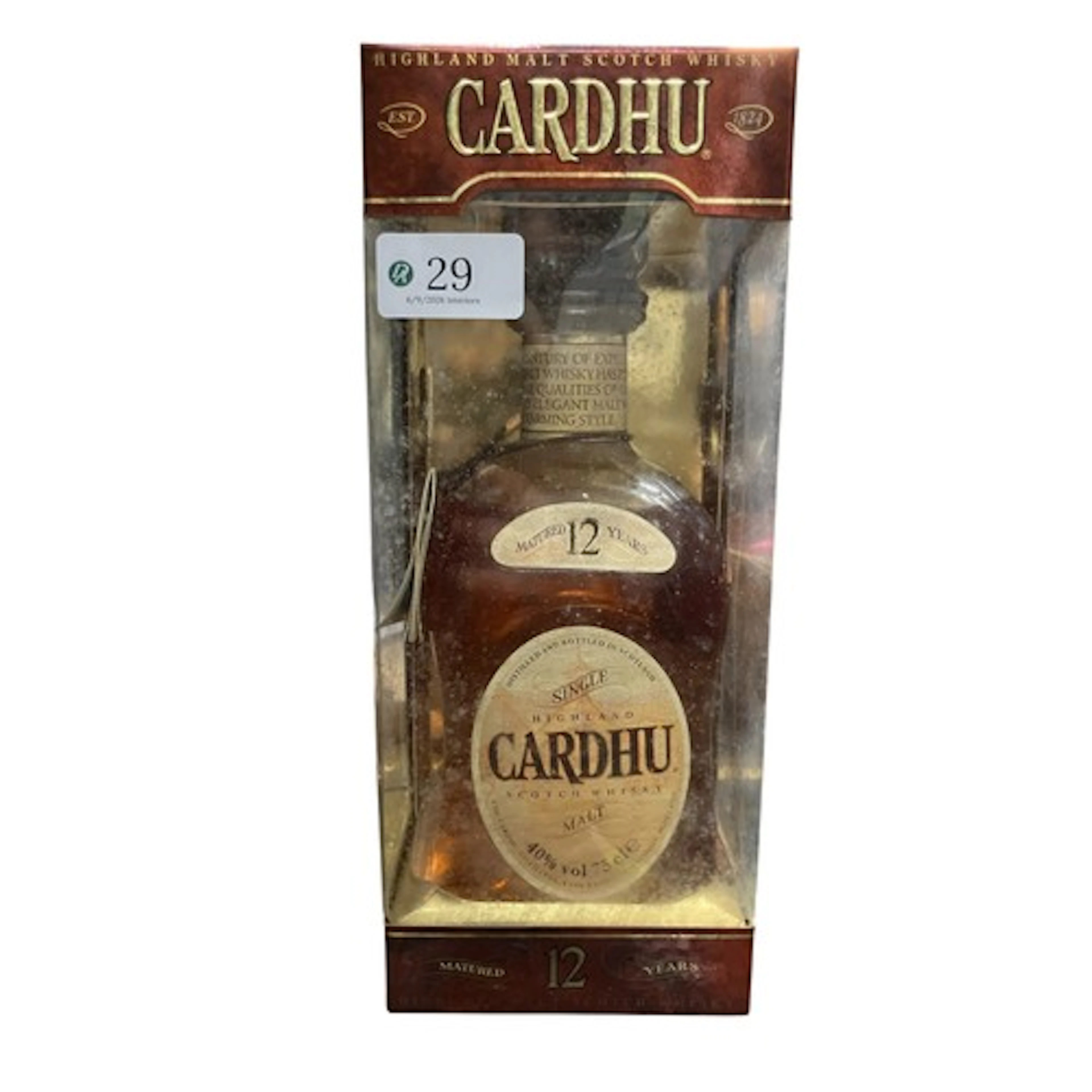 1 x 1982 Cardhu 12 year old Highland malt Scotch whisky, in ...