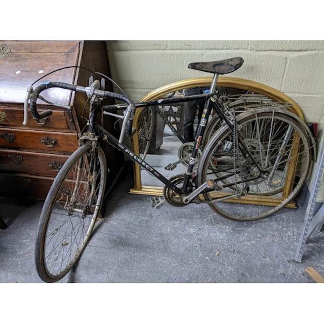 A mixed lot to include a Peugeot road bike, a Victorian maho...