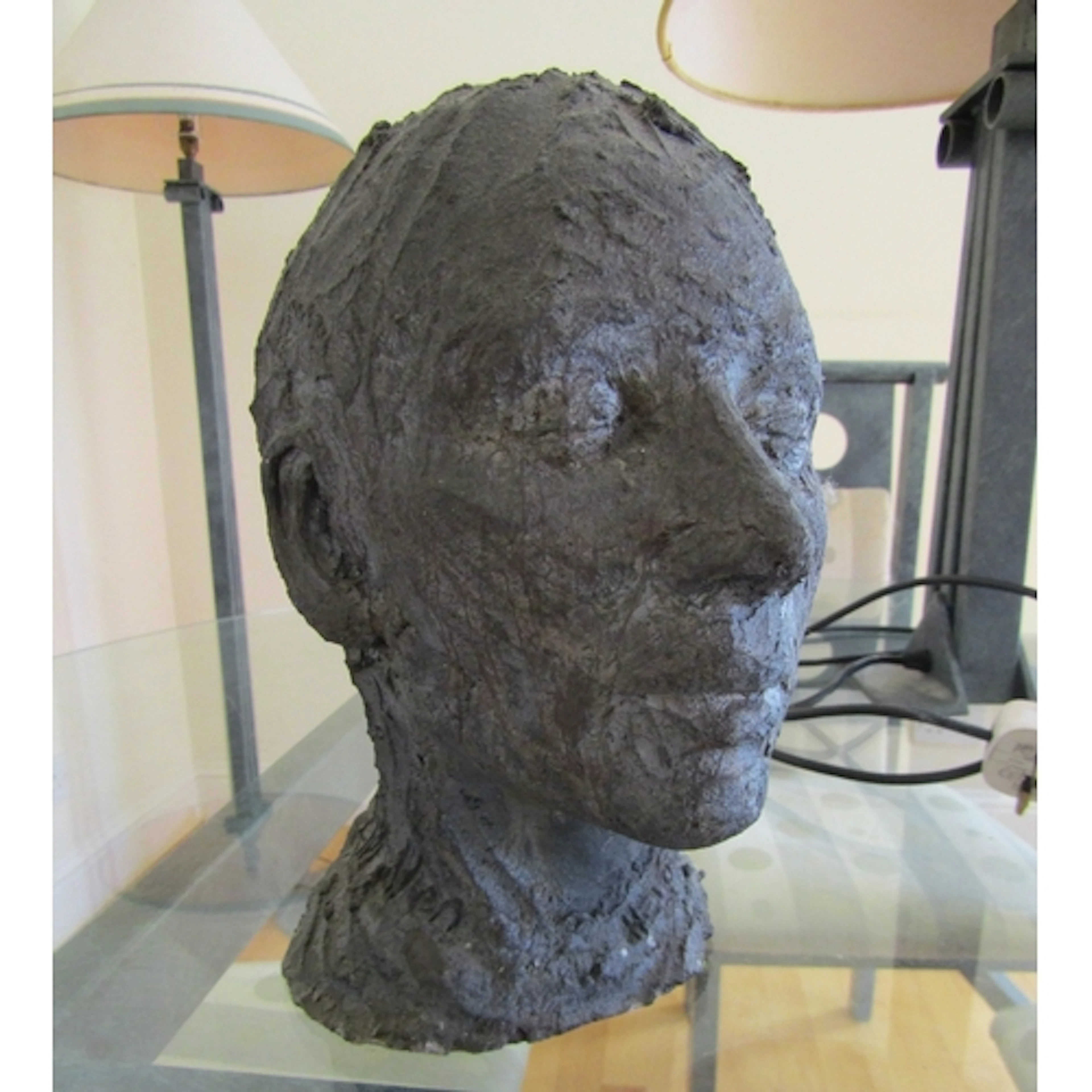 Irish School Head of Woman Terracotta Sculpture Approximatel...