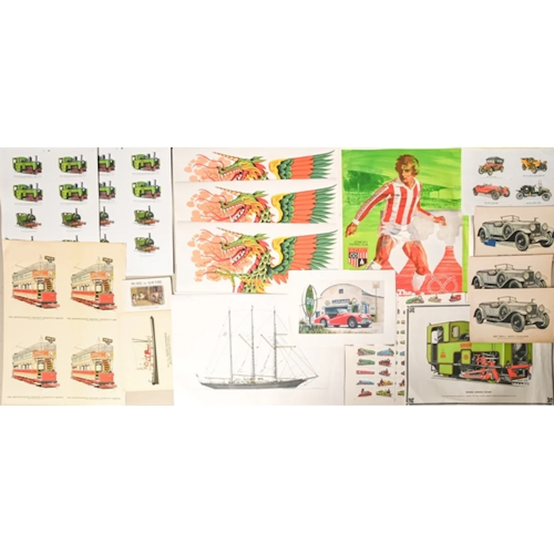 Miscellaneous collotype, lithograph and other prints, c1980s...