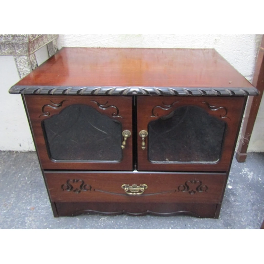 Mahogany Two Door Entertainment Cabinet