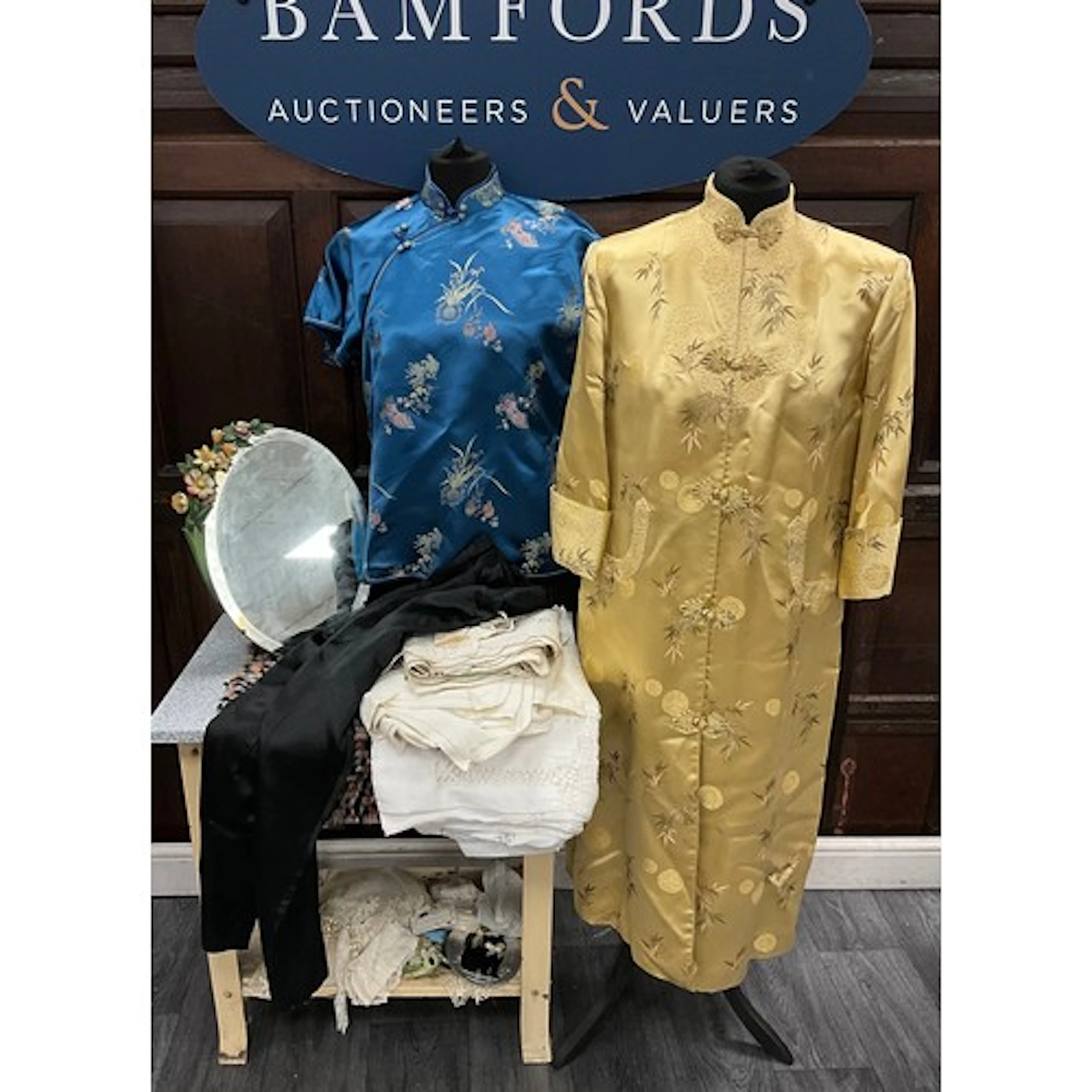 Fashion & Textiles - a mid 20th century Korean blue jacket a...