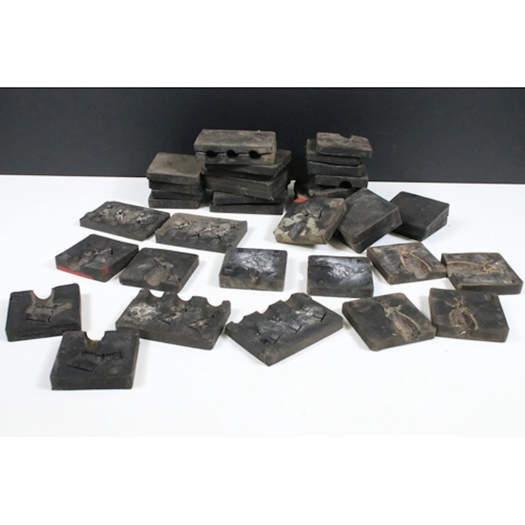 Collection of lead figure two-piece moulds of various subjec...