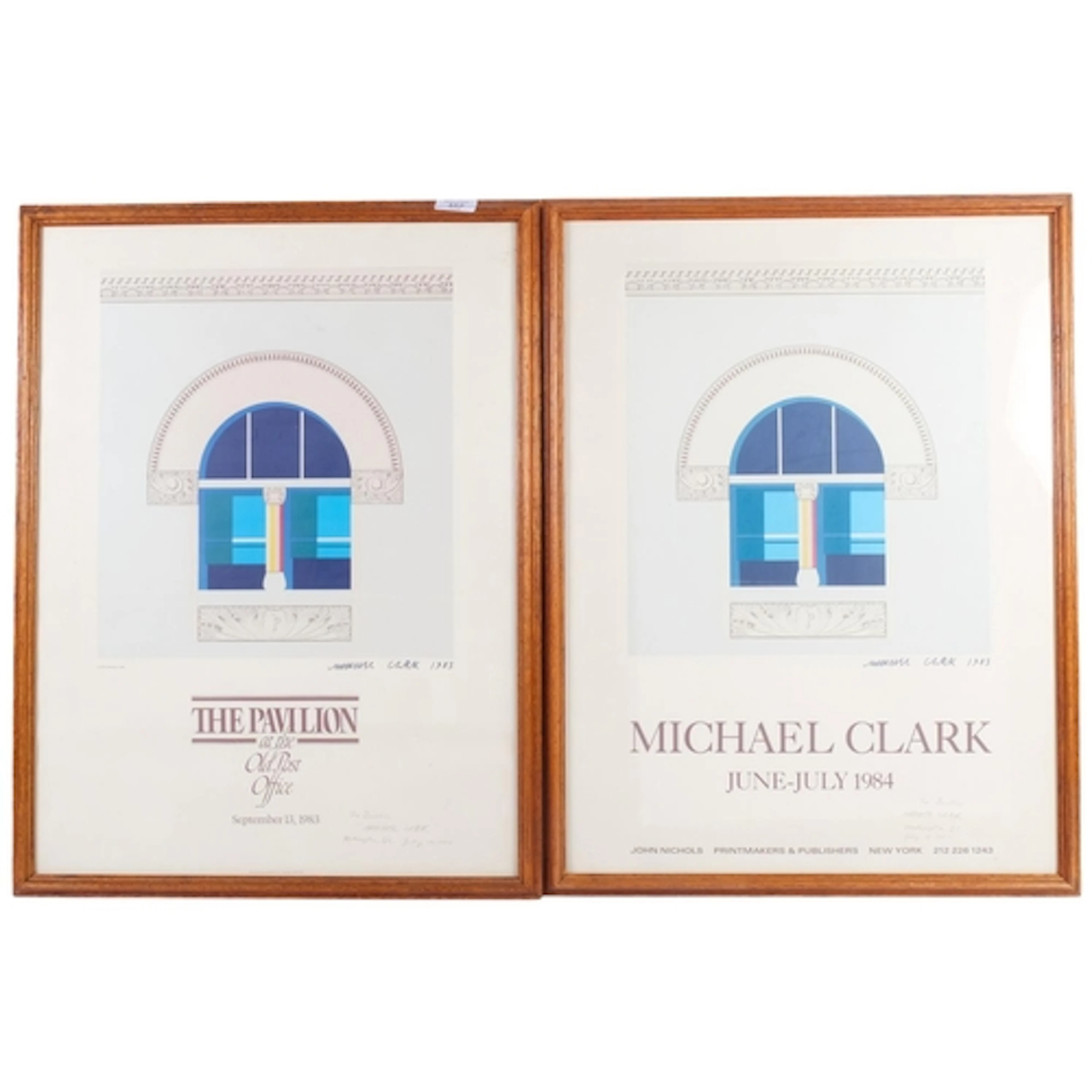 2 Michael Clark lithographic coloured prints, the Pavilion a...