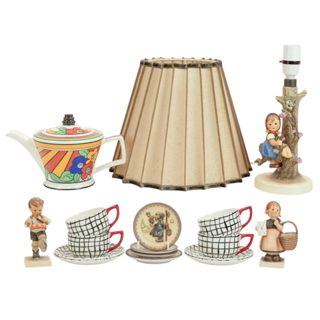 A Clarice Cliff 'Bizarre Ware' inspired teapot. Designed for...