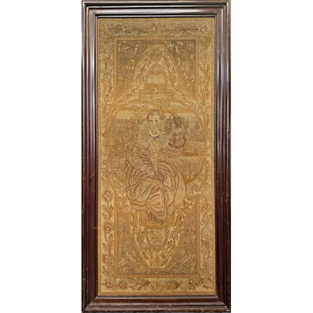 A finely woven Renaissance style tapestry panel depicting a ...