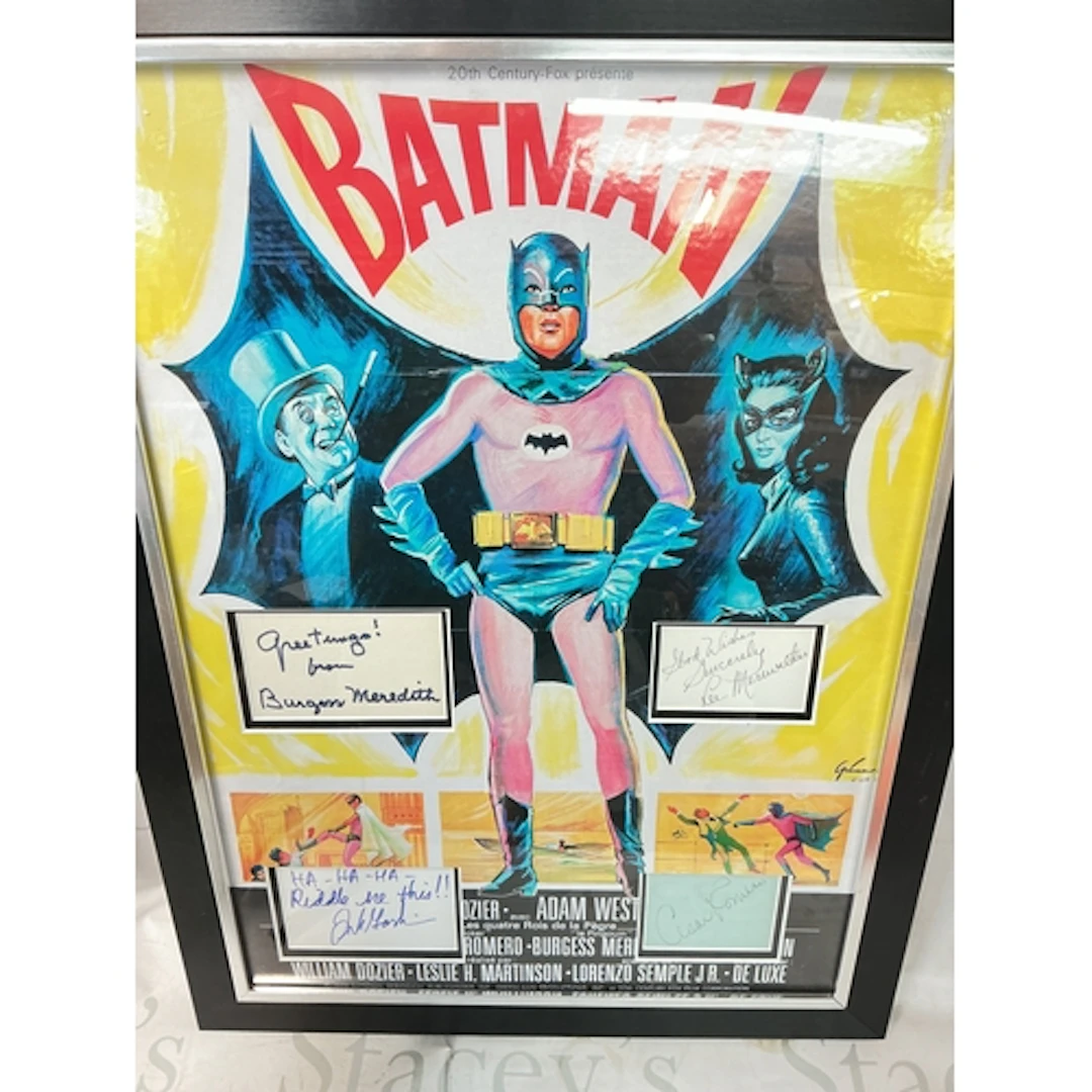 A Custom Display Showing The French Poster To The Movie Batm...