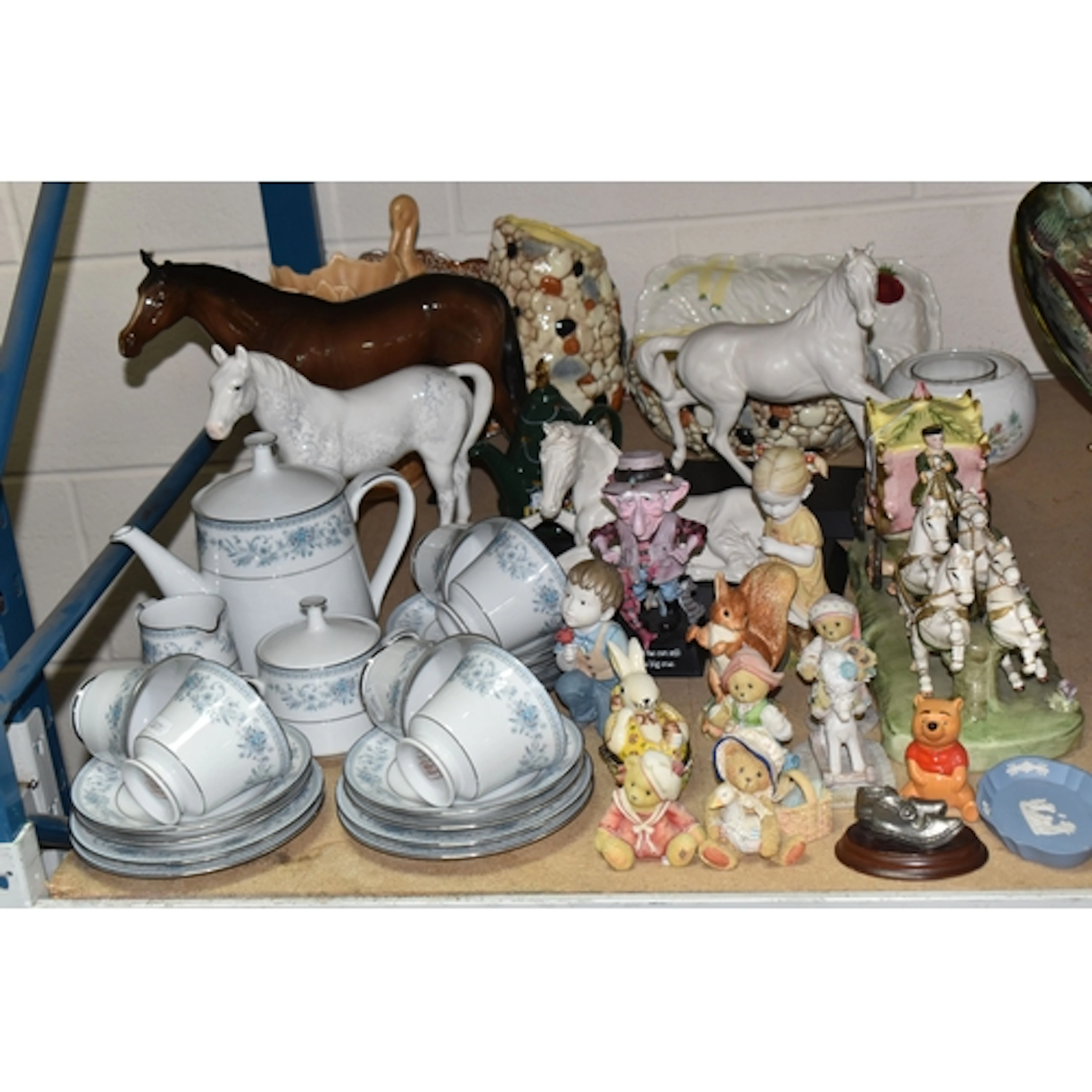 A GROUP OF CERAMICS, to include Beswick horses Spirit of the...