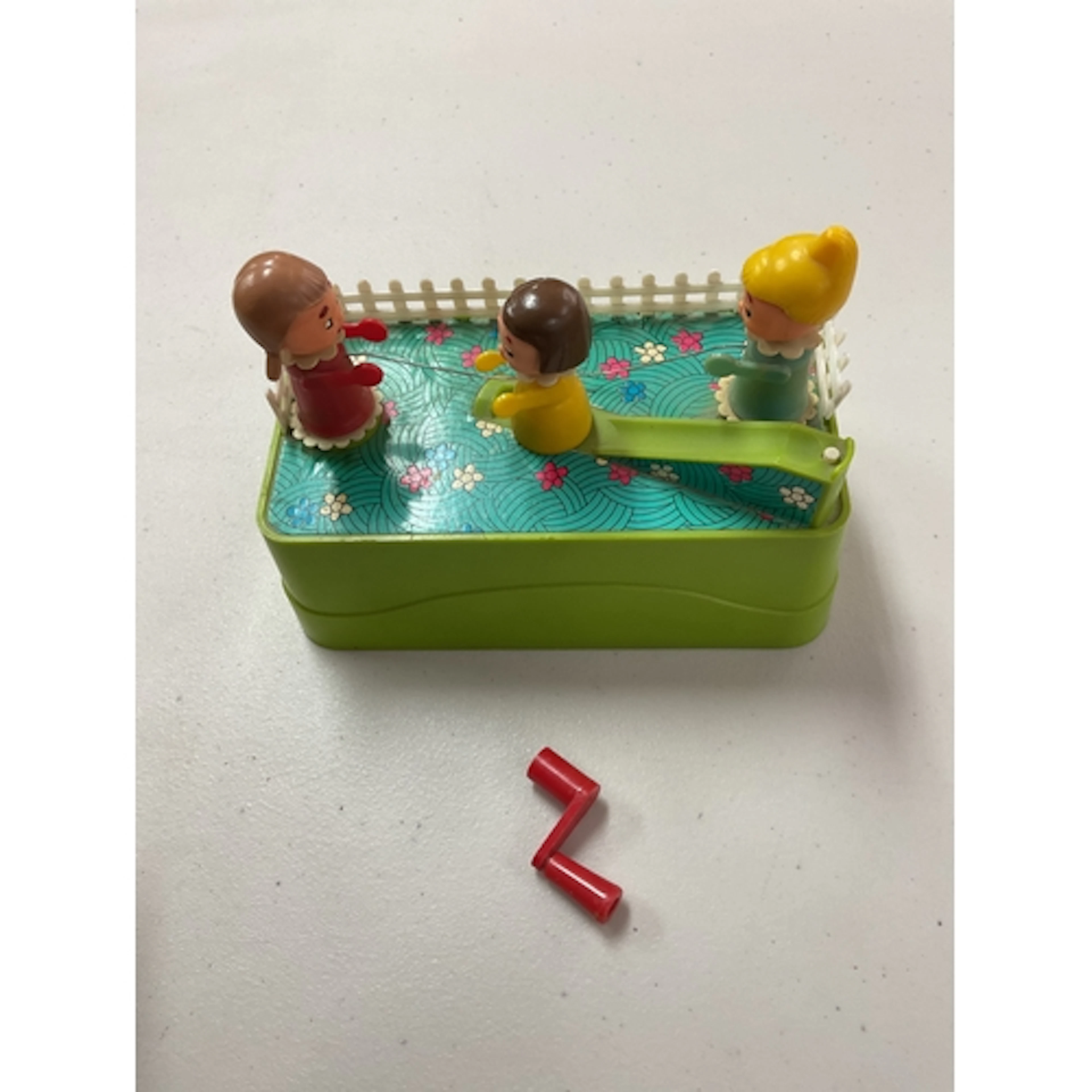 Pre Fisher Price Vintage toy of children skipping with handl...