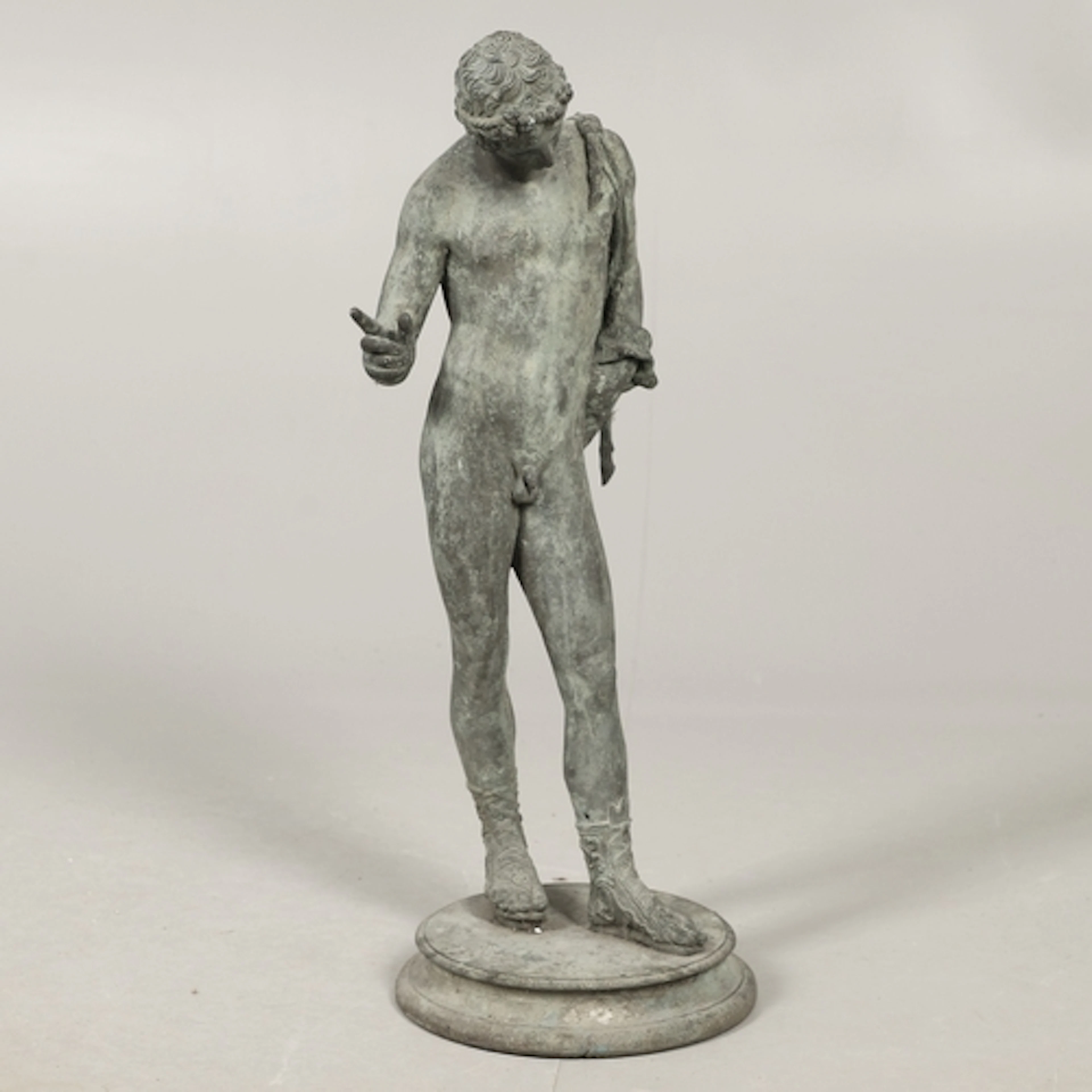 AFTER THE ANTIQUE, A BRONZE OF NARCISSUS. 19th century, with...