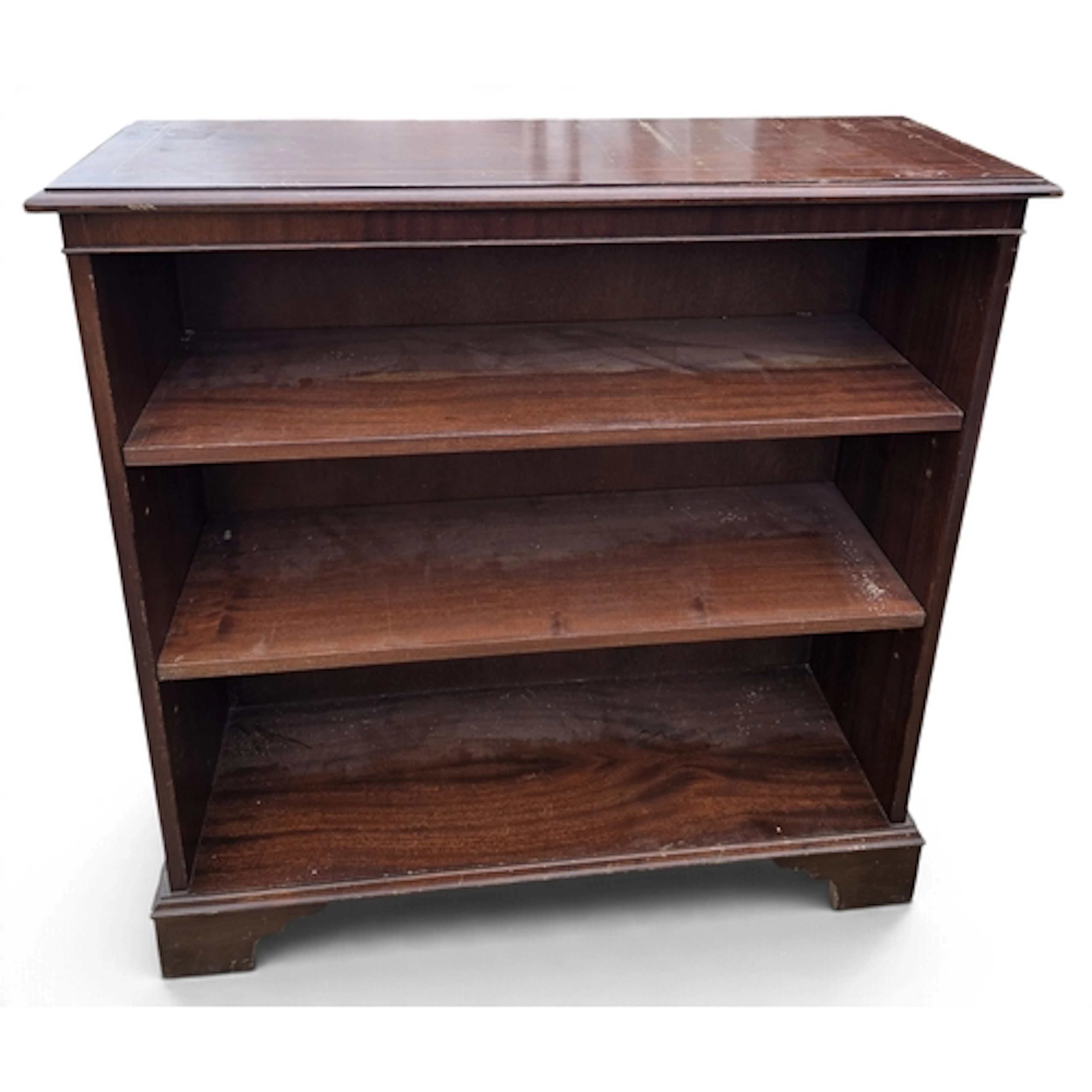 A modern Mahogany and veneered open Book Shelves. 91 x 31 x ...