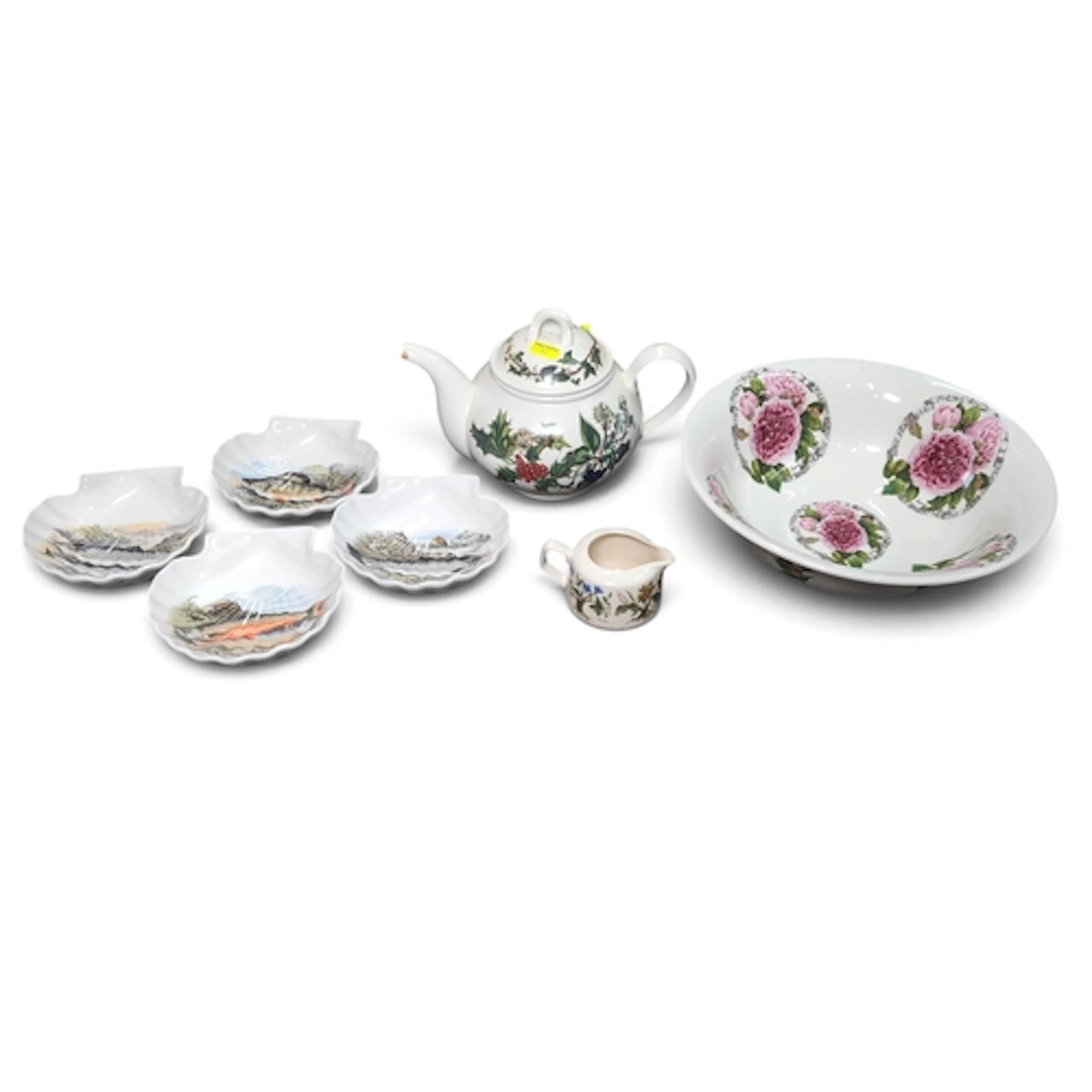 A group of Portmeirion ceramic wares comprising fish-decorat...