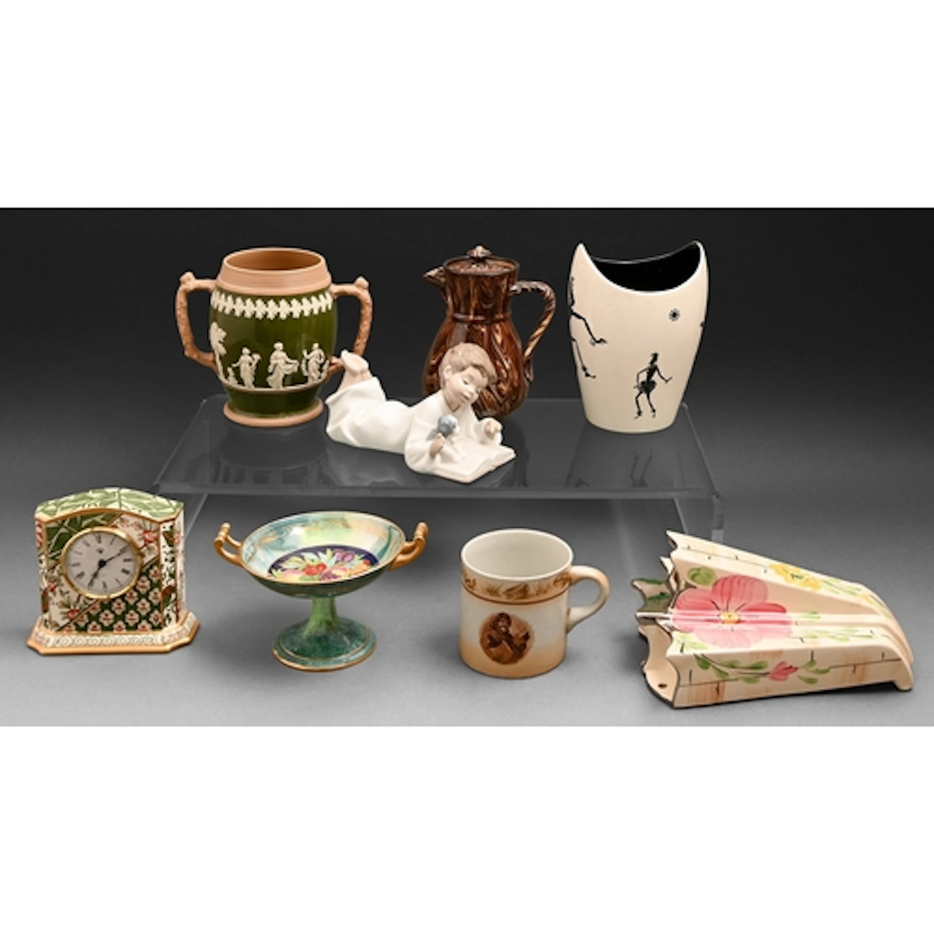 Miscellaneous decorative porcelain and earthenware, 19th c a...